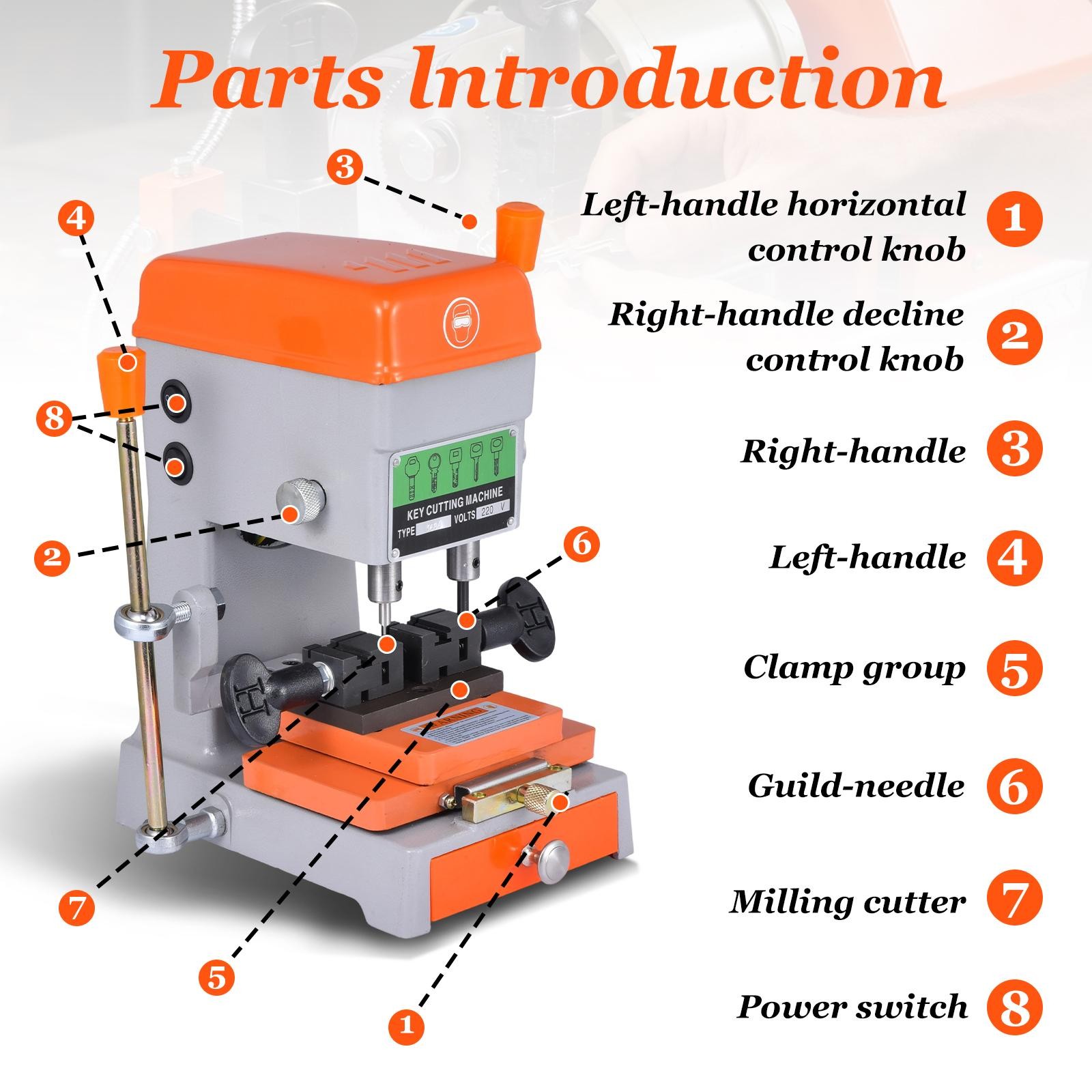 150W Vertical Keys Cutting Duplicator Maker Machine Duplicator for Door