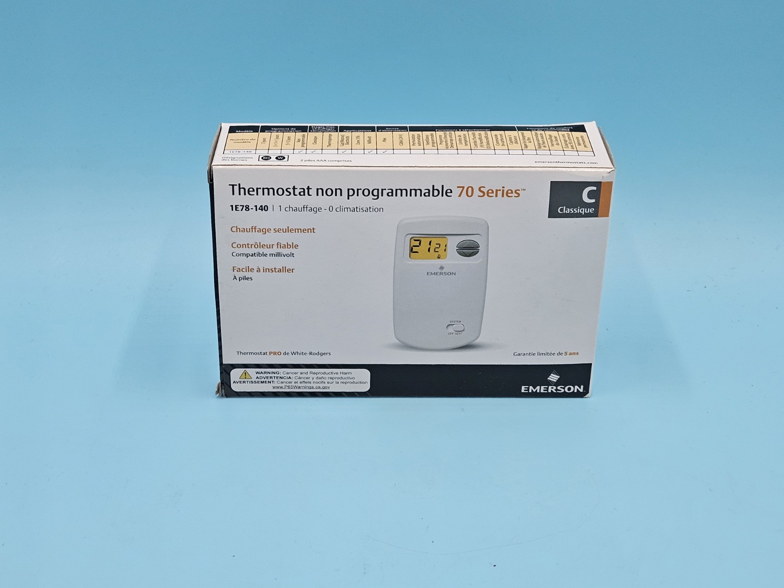 Emerson 1E78-140 Non-Programmable Heat-Only Thermostat