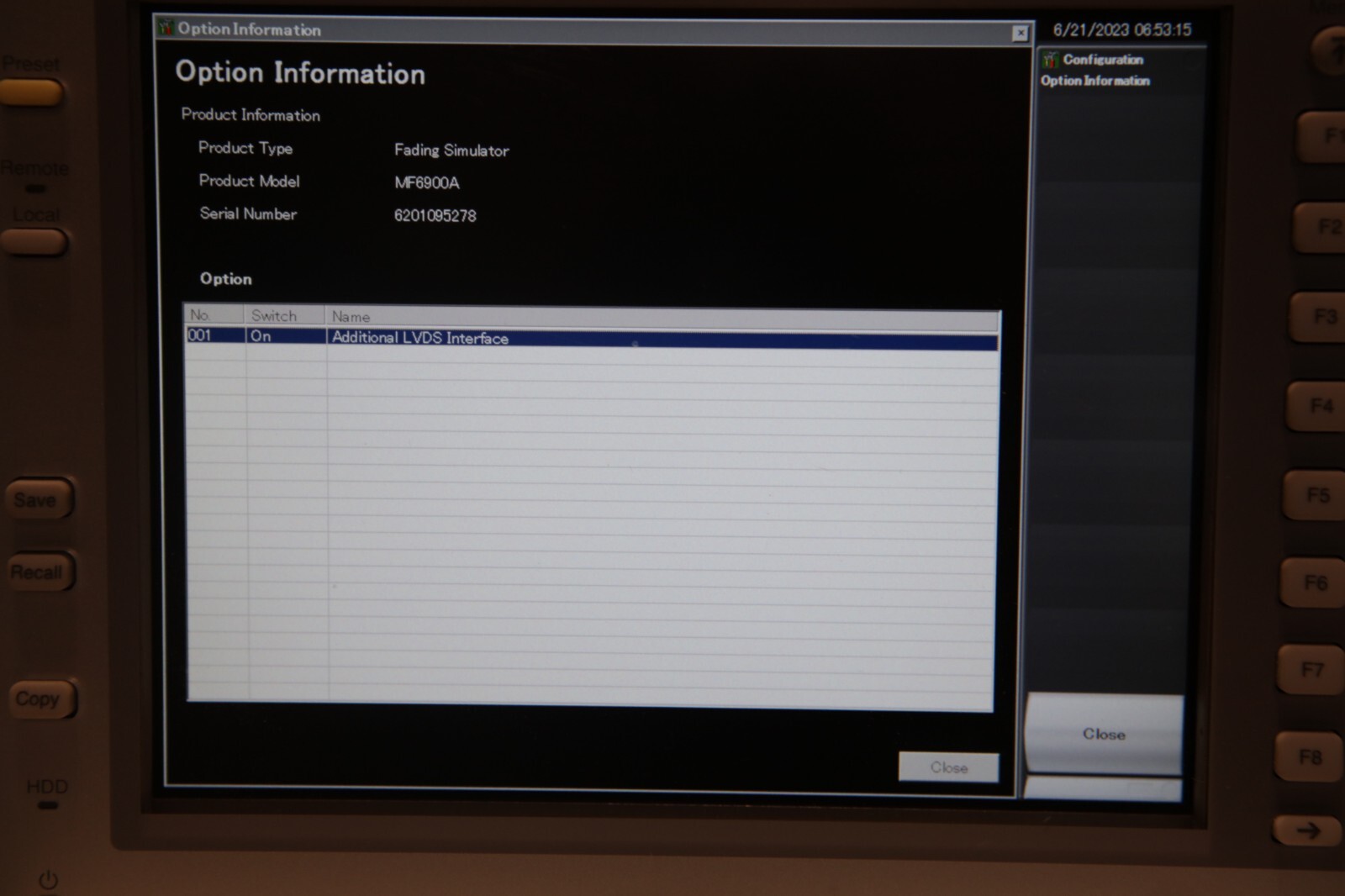 Anritsu MF6900A Fading Simulator