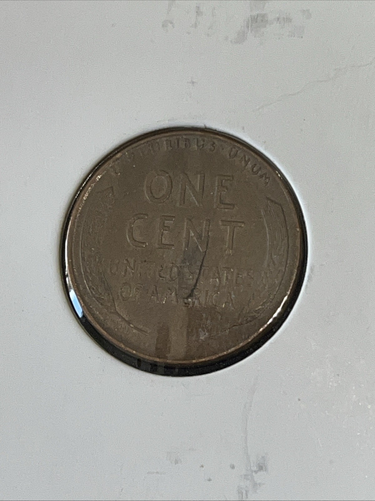1949 D Lincoln Wheat Cent Reverse Retained Lamination Error