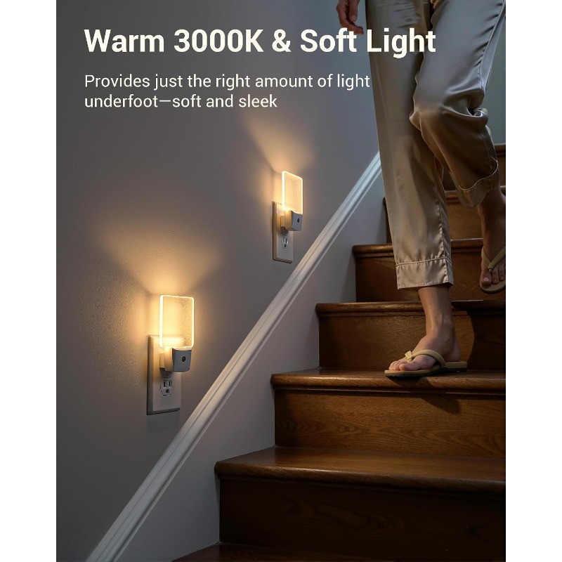Night Lights Plug into Wall, LED Night Lights Light Sensor 4 Pack Dusk to Dawn