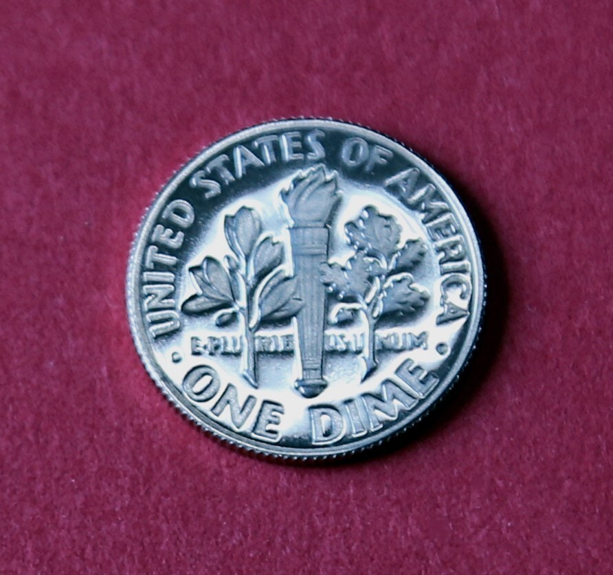 1977 S Proof Roosevelt Dime, In Card Flip-Free Ship