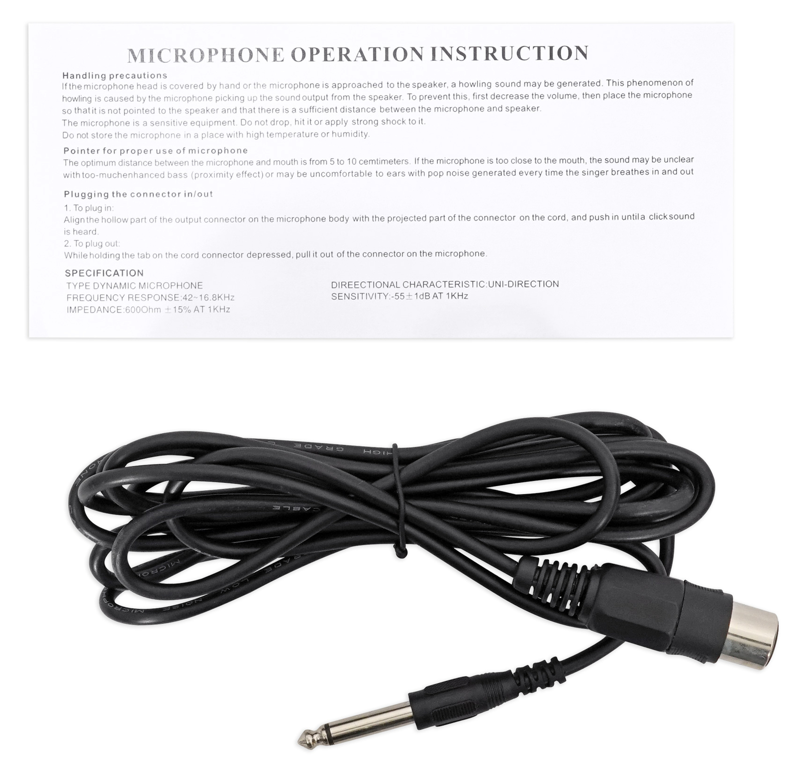 Technical Pro MK75 Karaoke DJ Wired Microphone Mic w/ 10 ft. XLR to 1/4" Cable