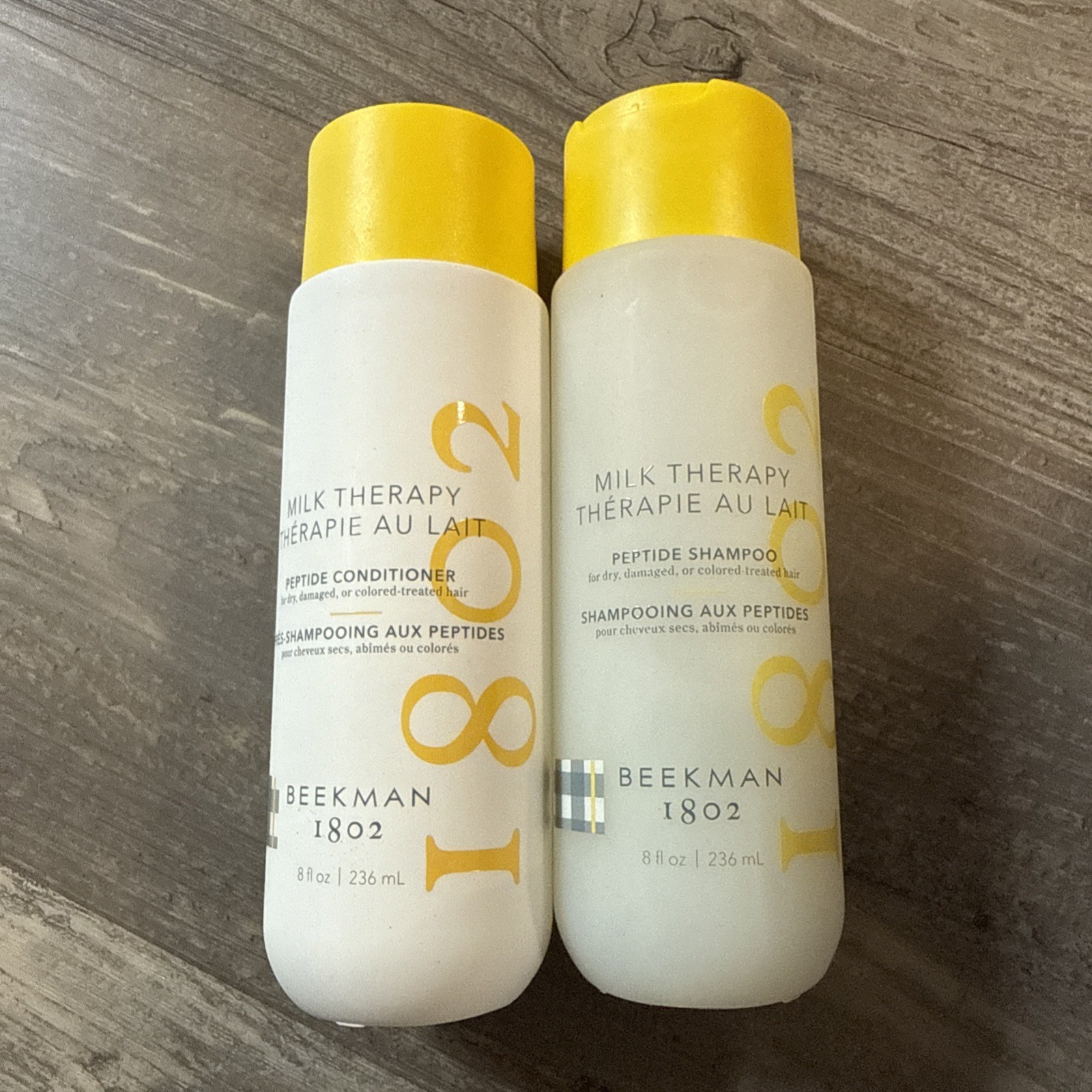 BEEKMAN 1802 Milk Therapy Peptide Conditioner & Shampoo 8 fl. oz. Ea  NOT SEALED