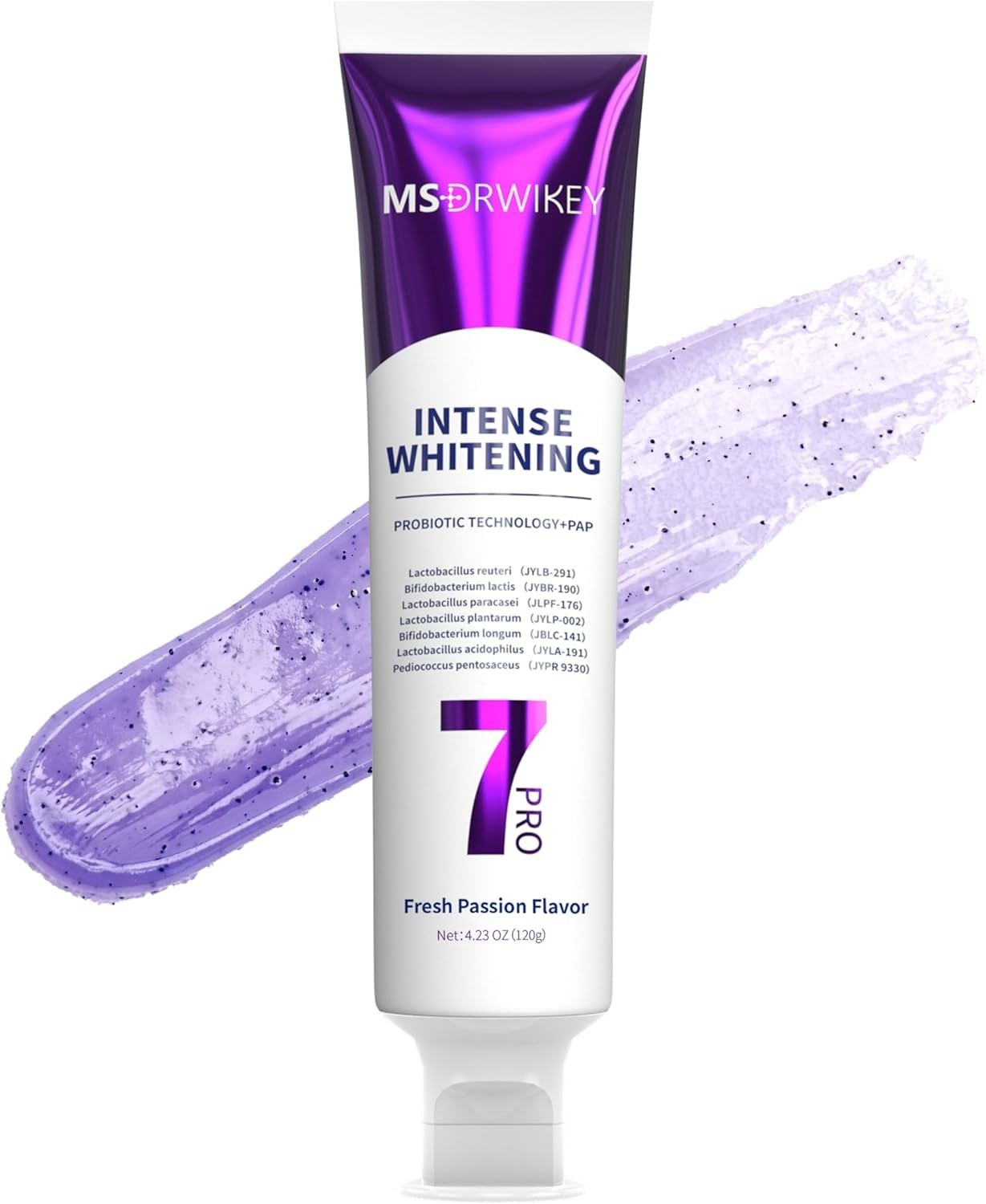 MSDRWIKEY 7-Pro Toothpaste with 7 Probiotics  Powerful Whitening - 4.23 oz