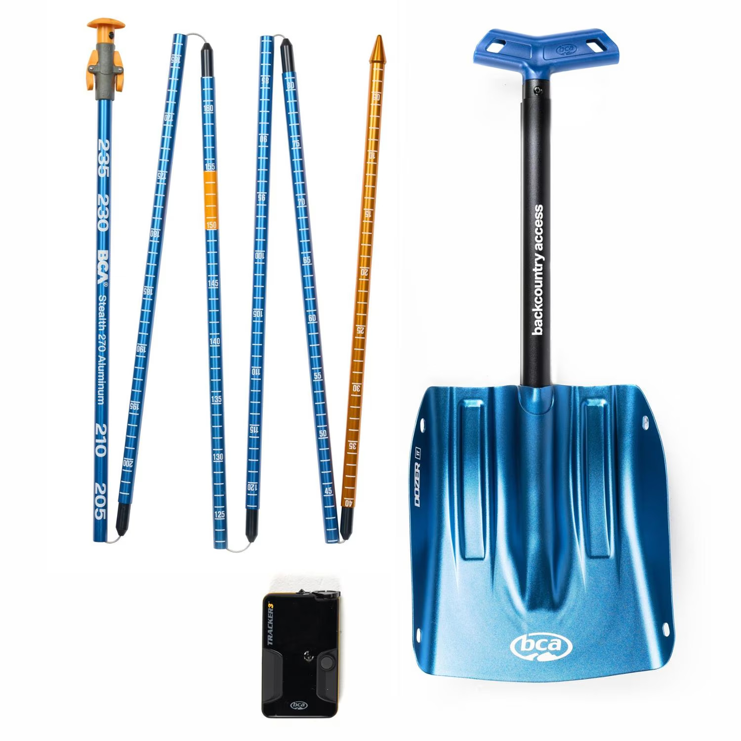 BCA T3+ Tracker 3+ Avalanche Rescue Package New #5615 Beacon Shovel Probe