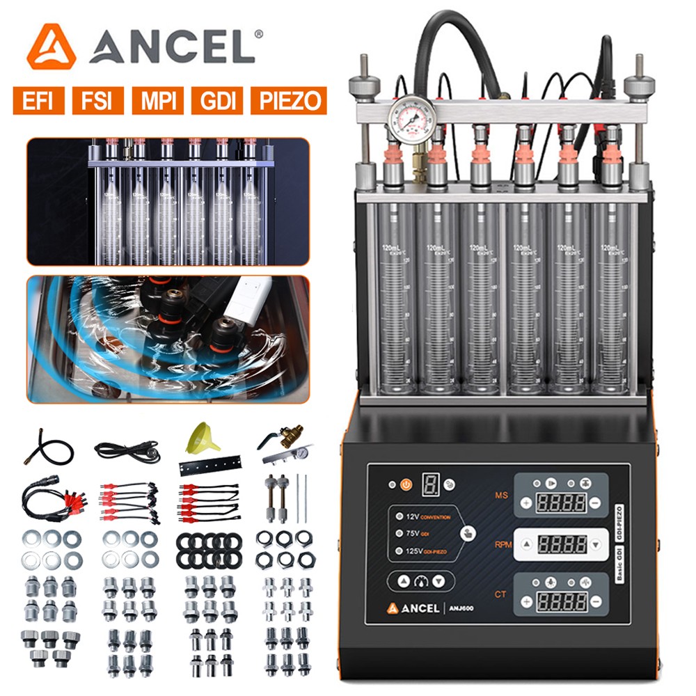 ANCEL ANJ600 6-Cylinder Piezo GDI EFI FSI Fuel Injector Cleaner Injector Tester