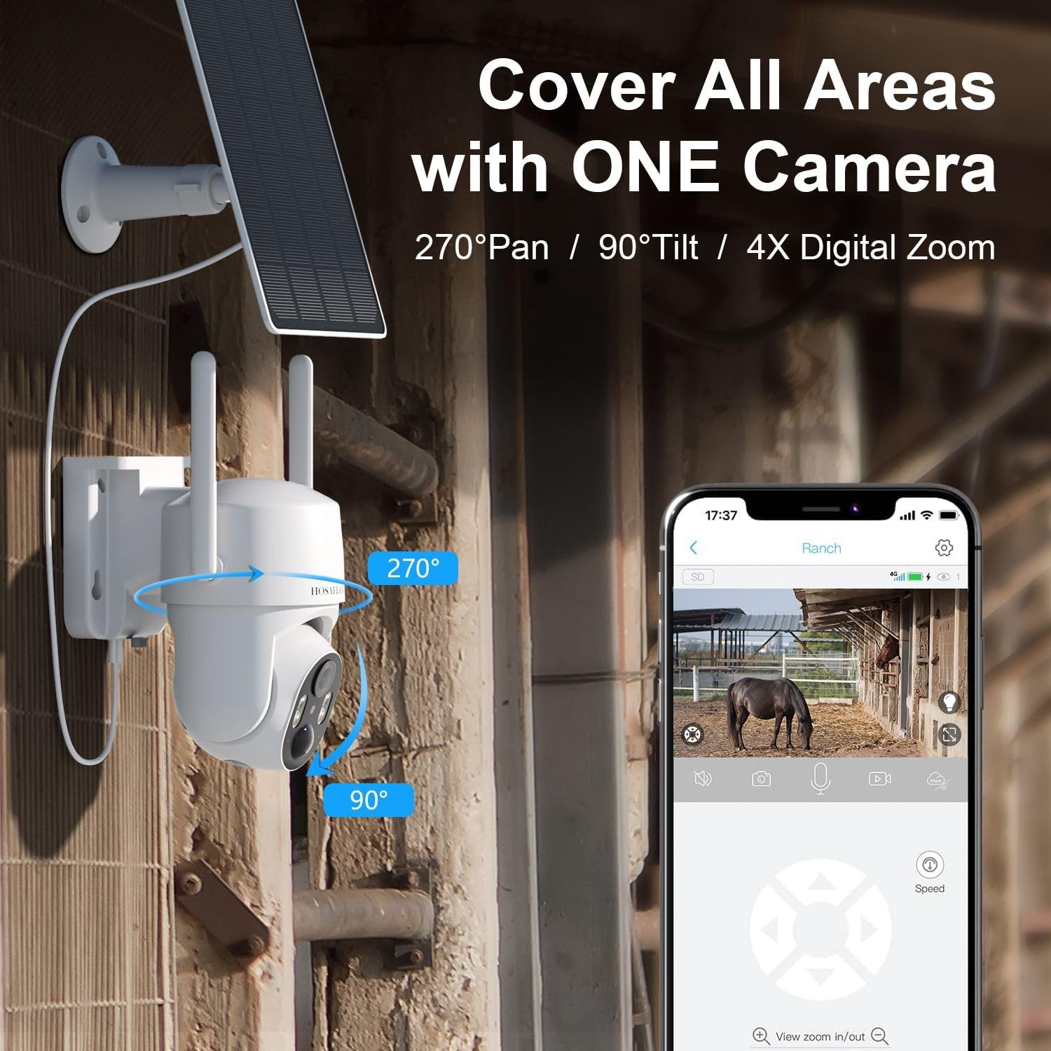 No WIFI Security Camera No Internet Needed, 4G LTE Cellular Security Camera O...