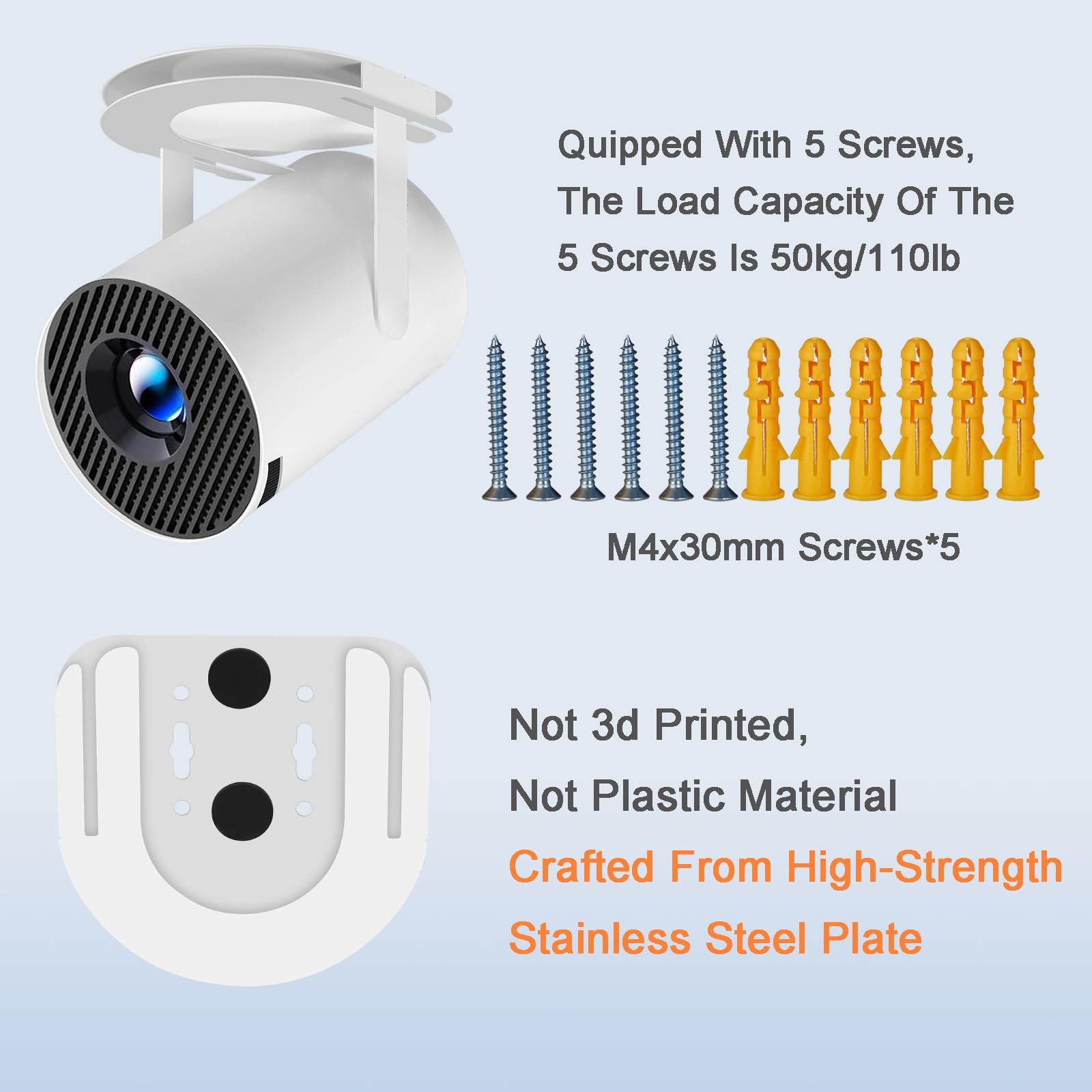 [Upgrade] Wall Mount Compatible with HY300PRO Mini Projector Ceiling Mount,HY...