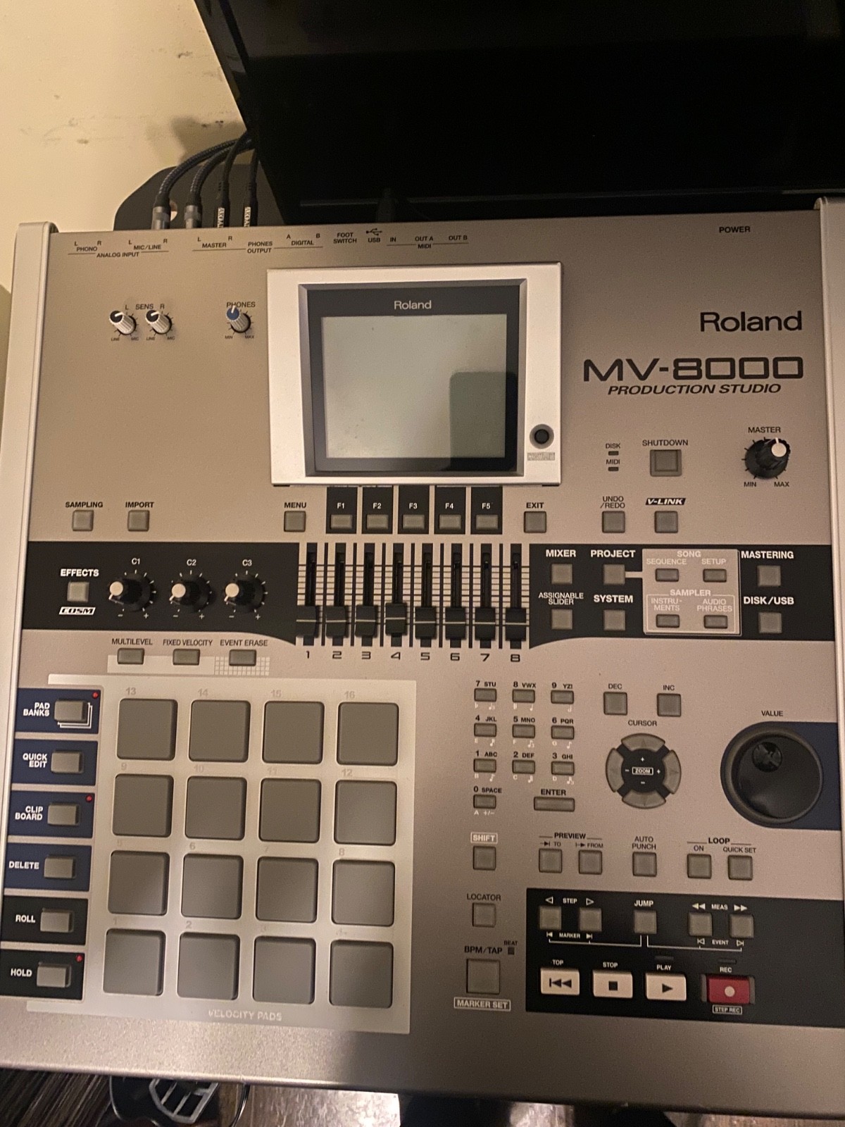 Roland MV-8000 Production Studio Sampler MIDI Sequencer Workstation