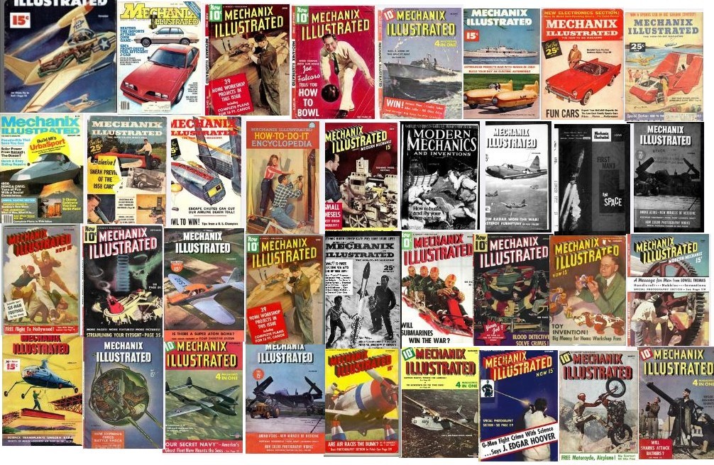 156 Vintage Rare Issues of Mechanix Illustrated Magazine From 1930-1981 on DVD