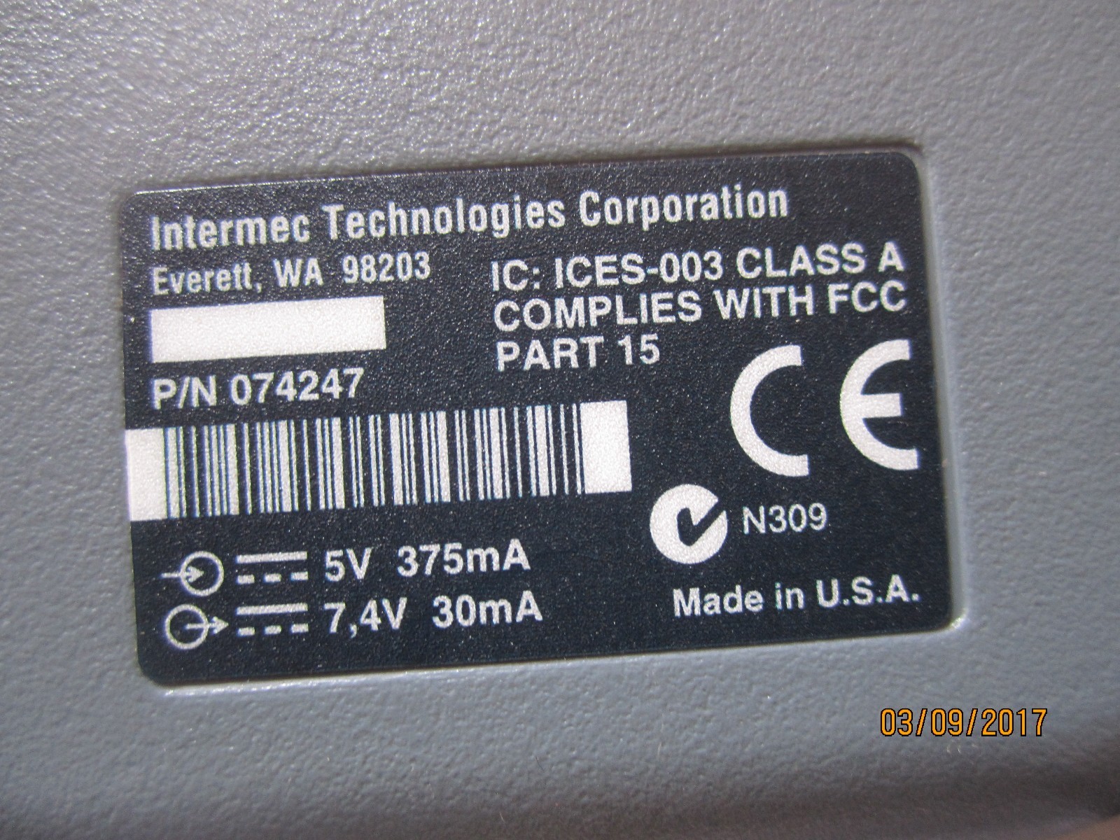 Intermec Data Cable - PN: 074247