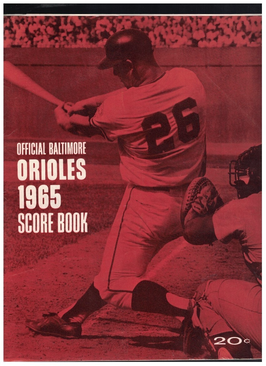 1965 Baltimore Orioles vs Minnesota Twins Scorecard/Program