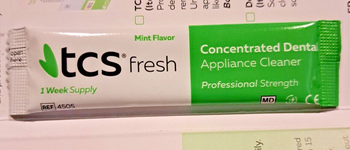 50 packets - TCS Fresh Concentrated Dental Appliance Cleaner   1 year supply
