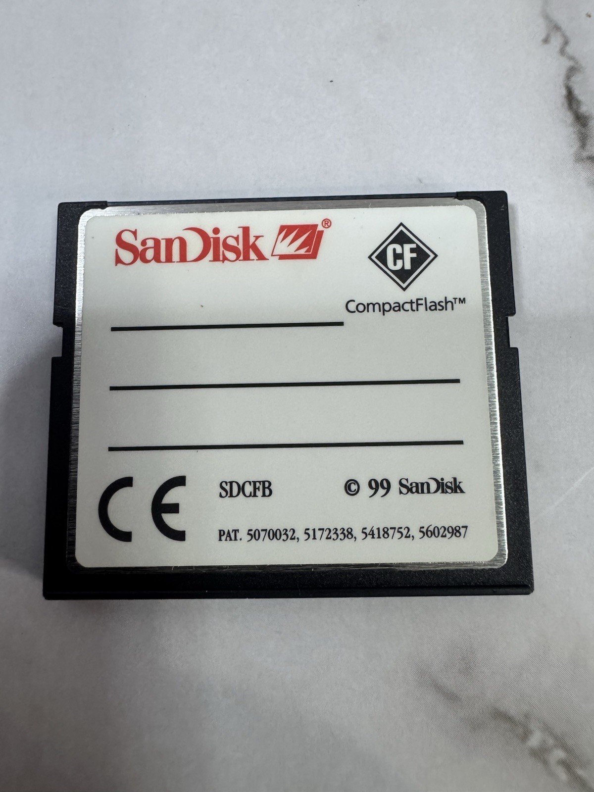 Compact Flash 128 mb Sandisk Digital Camera Picture Memory Card GENUINE