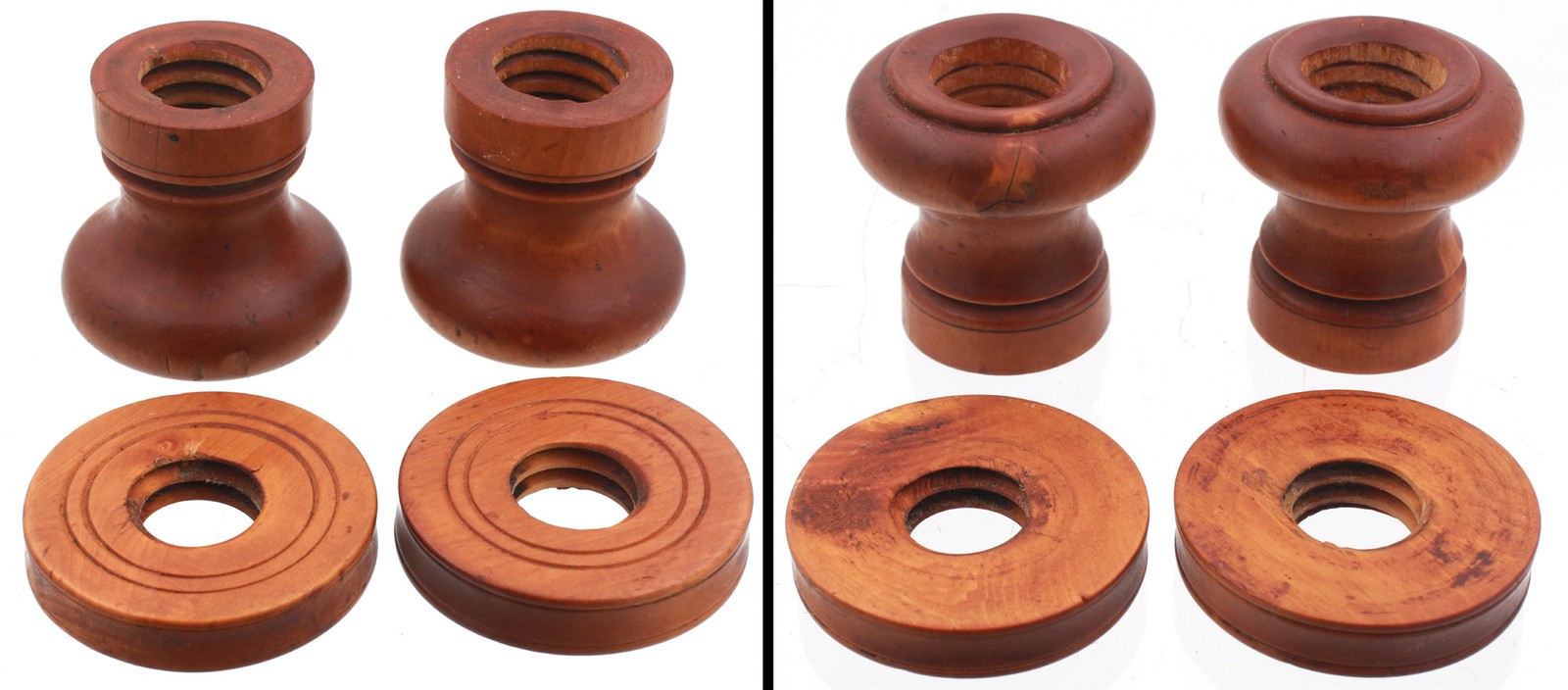 Orig. Boxwood Nuts & Washers for J. & L. Denison Plow Plane - mjdtoolparts