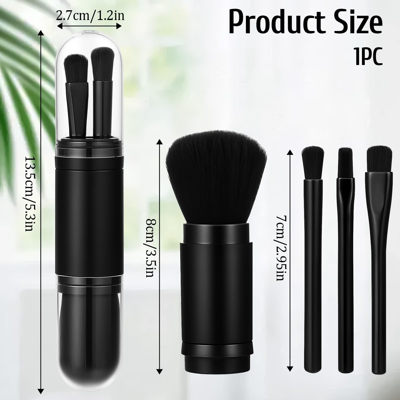4 Pack Exquisite Duster Brush Kit, Mini Keyboard Cleaning Brushes Kit Black