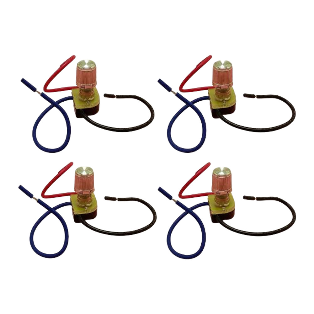 4 Pack 3 Position Rotary Switch for Ceiling Fan Light and Table Lamp Fixtures