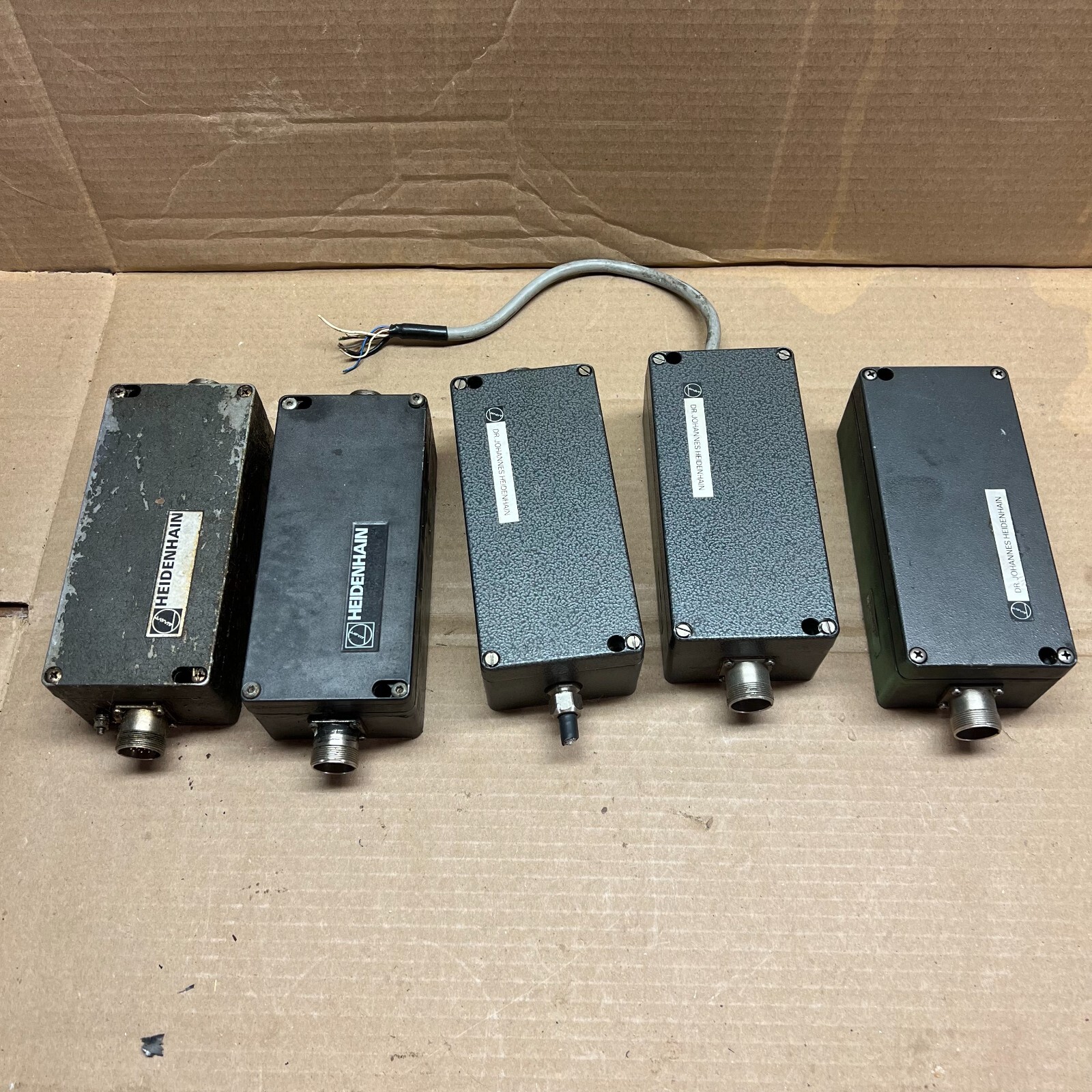 Heidenhain Linear Scale Amplifier 5x Lot EXE 602 600 602 610 Encoder Box Set