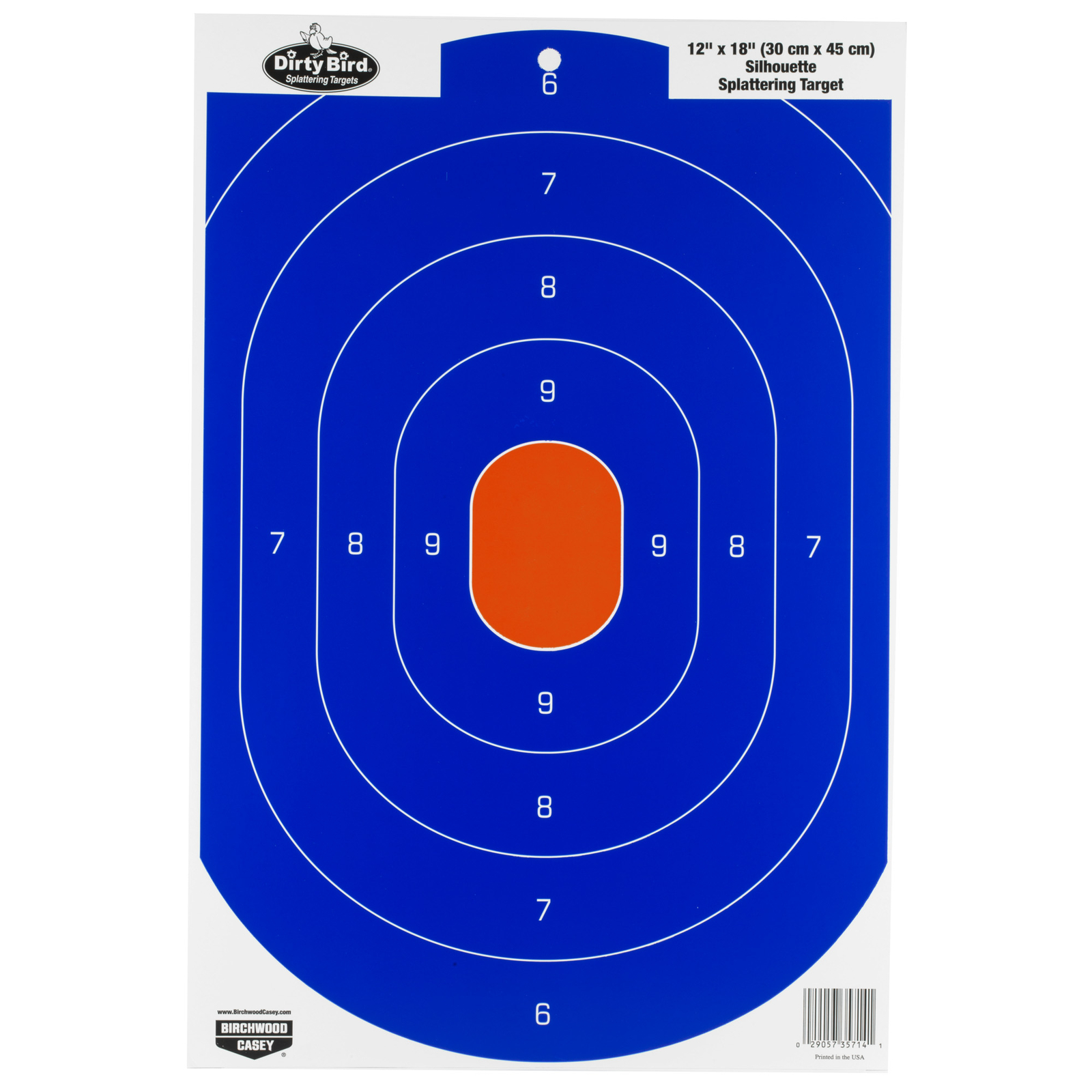 Birchwood Casey Dirty Bird BC-19 Silhouette Targets 12x18" High Contrast  8 Pack