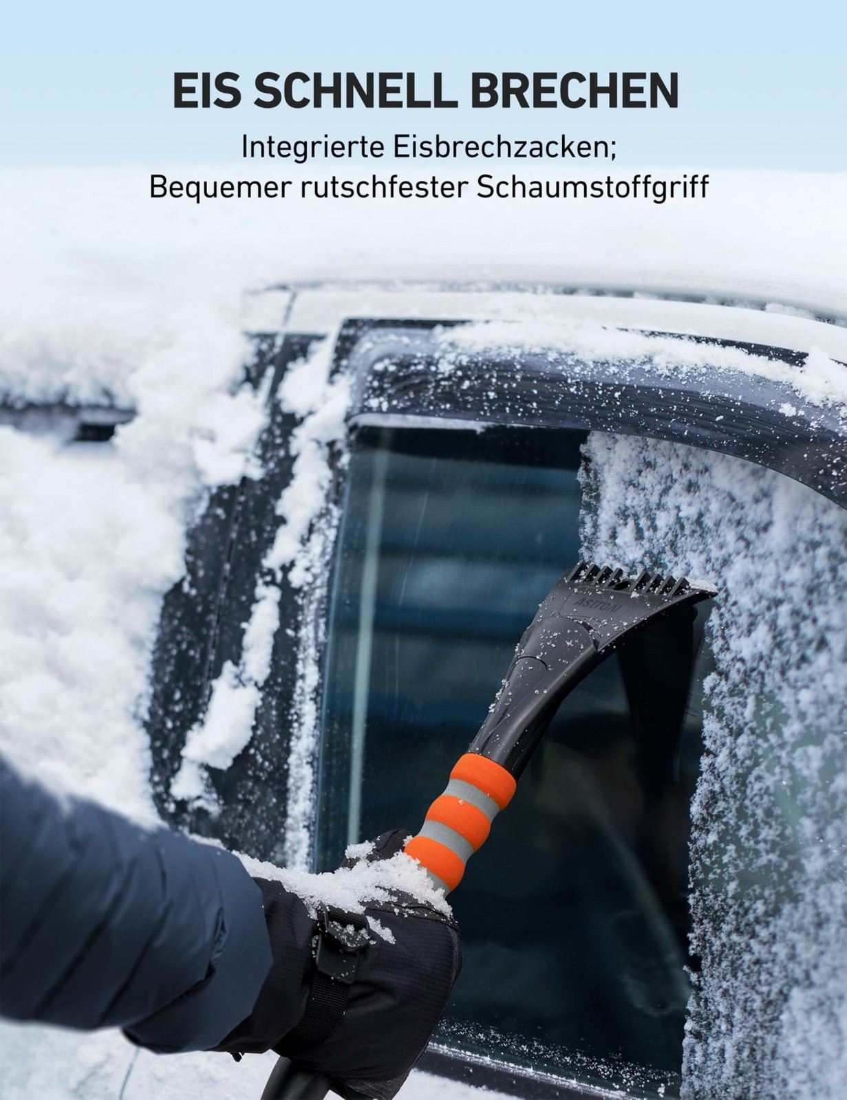 Ice Scraper Car with Broom Whisk Removable 68CM Long