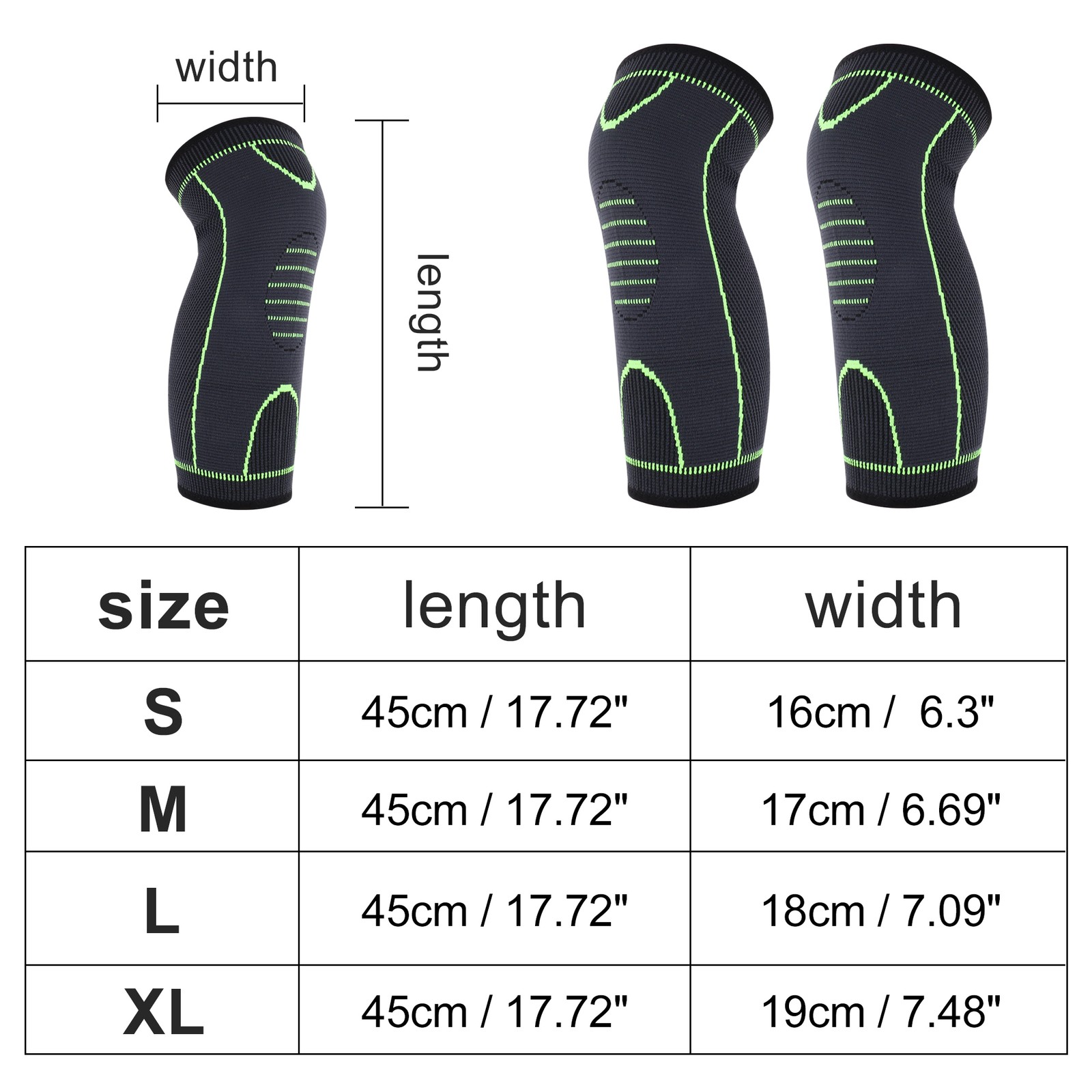 Fluorescent Lines Knee Pads Medium Gray Black 1 Pc