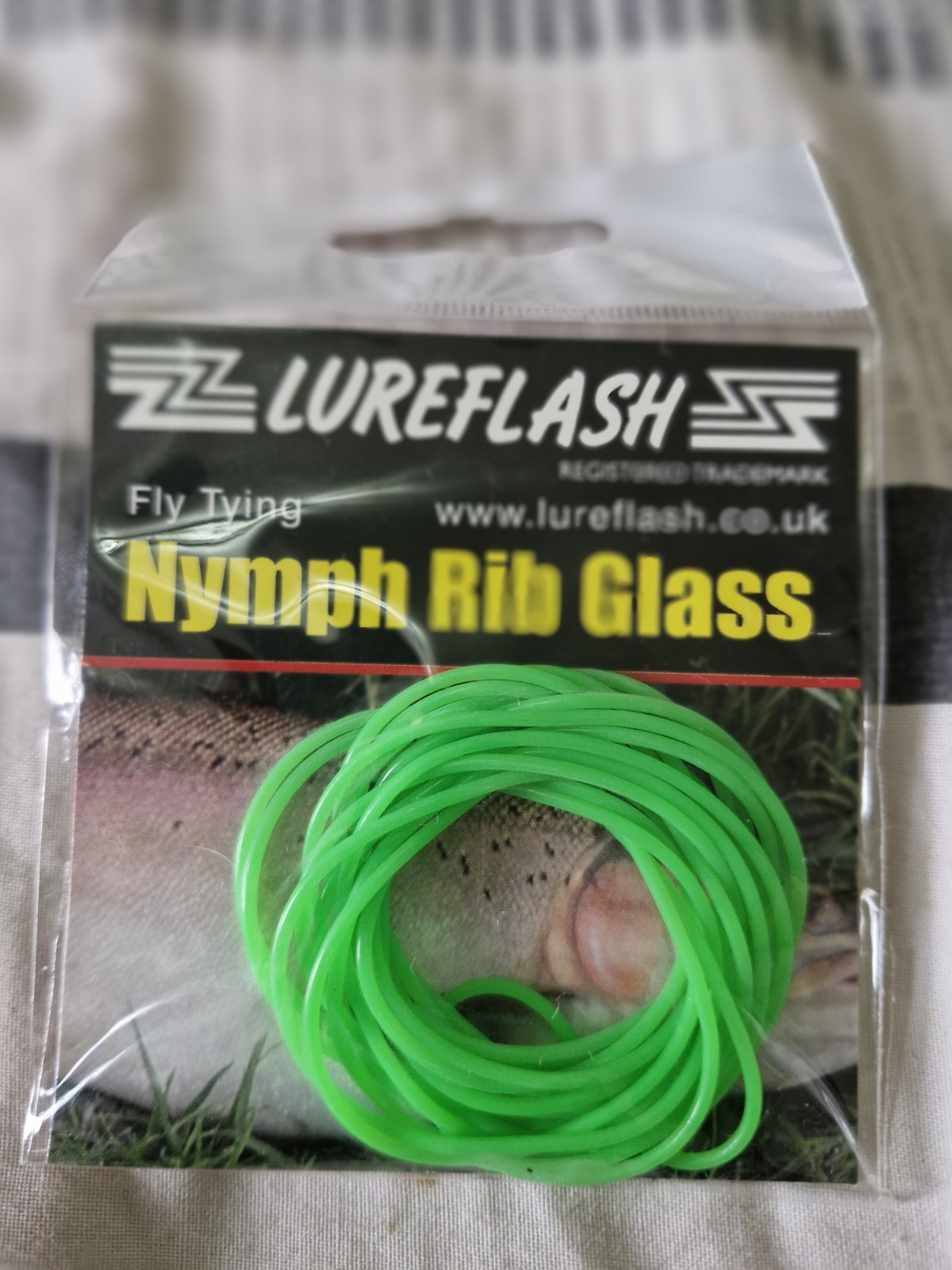 Lureflash Nymph Rib Glass Fluro Green