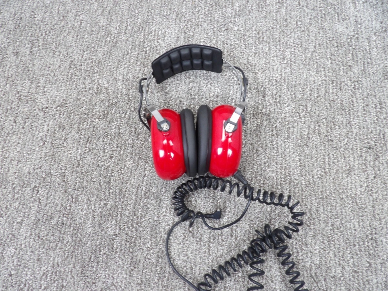Racing Electronics Red Noise-Canceling Wired Headset With Coiled Cable & Padded