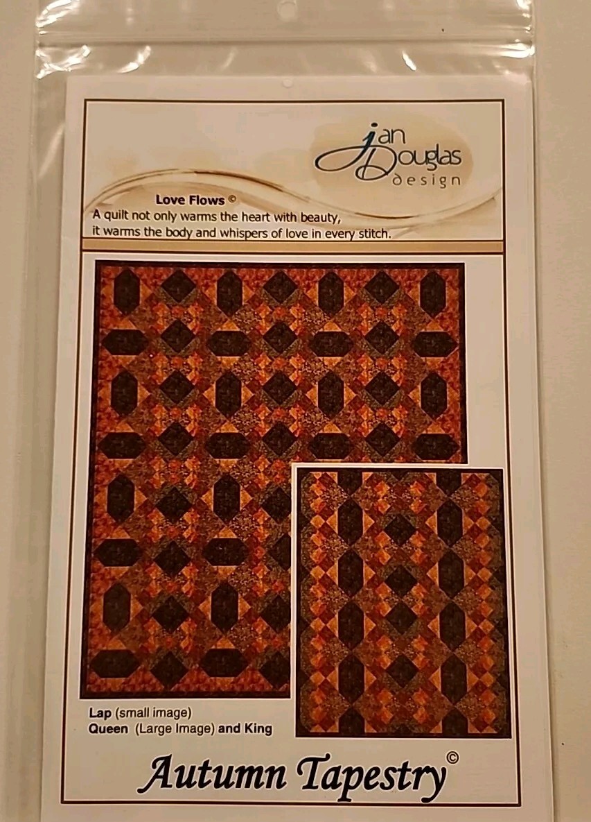 Love Flows Quilt Sewing Pattern By Jan Douglas Lap, Queen, And King JAD62