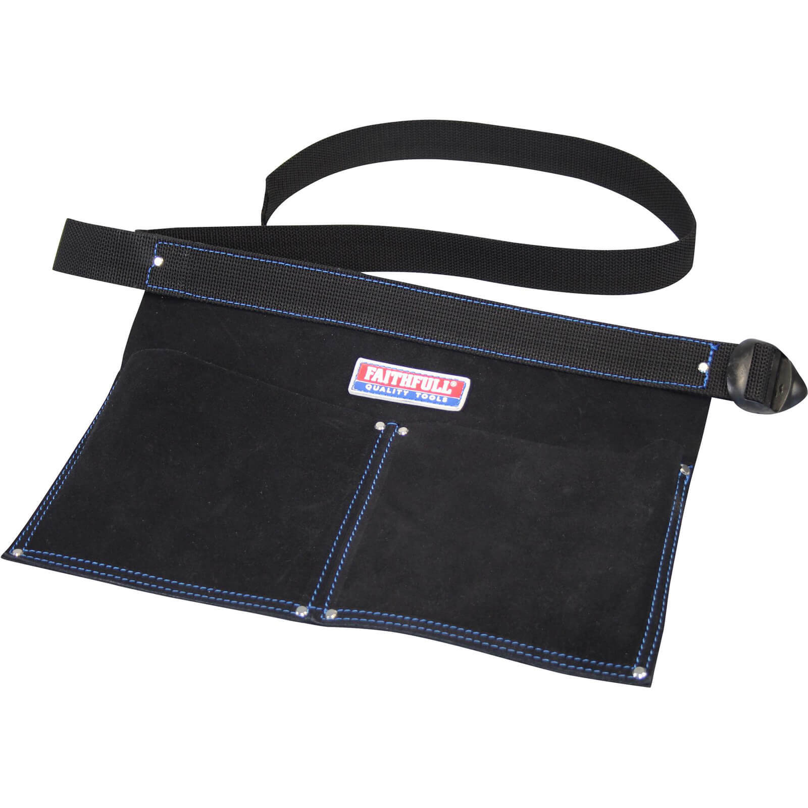 Faithfull Double Pocket Leather Nail Pouch