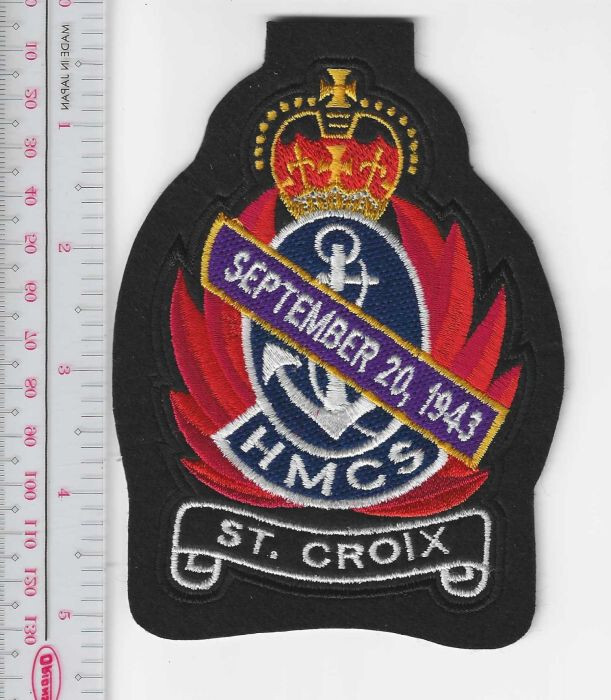 Canada Royal Canadian Navy RCN WWII HMCS St Croix 181 Destroyer Town NO TARIFF