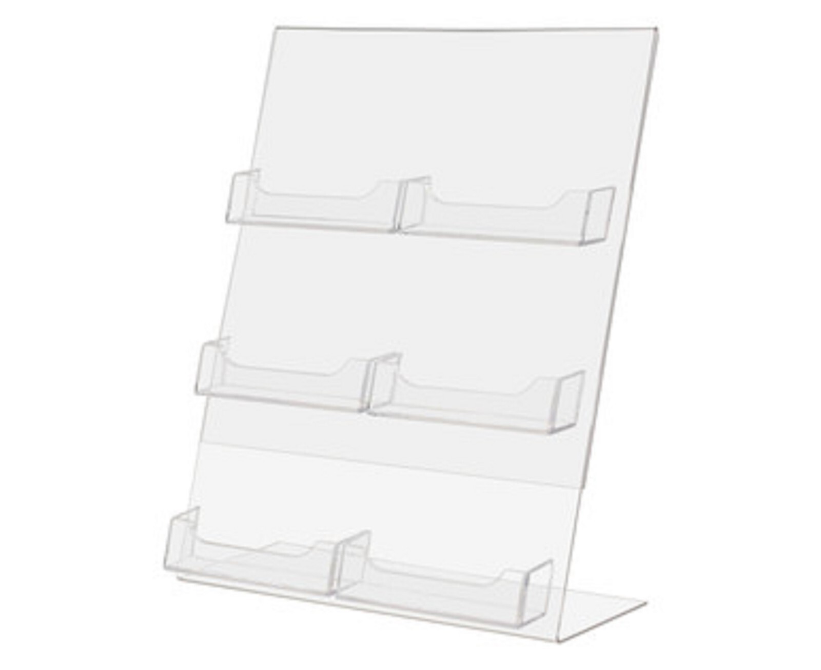 6 Pack 8.5"W x 11"H Sign Holder with 6 Business Card Pockets