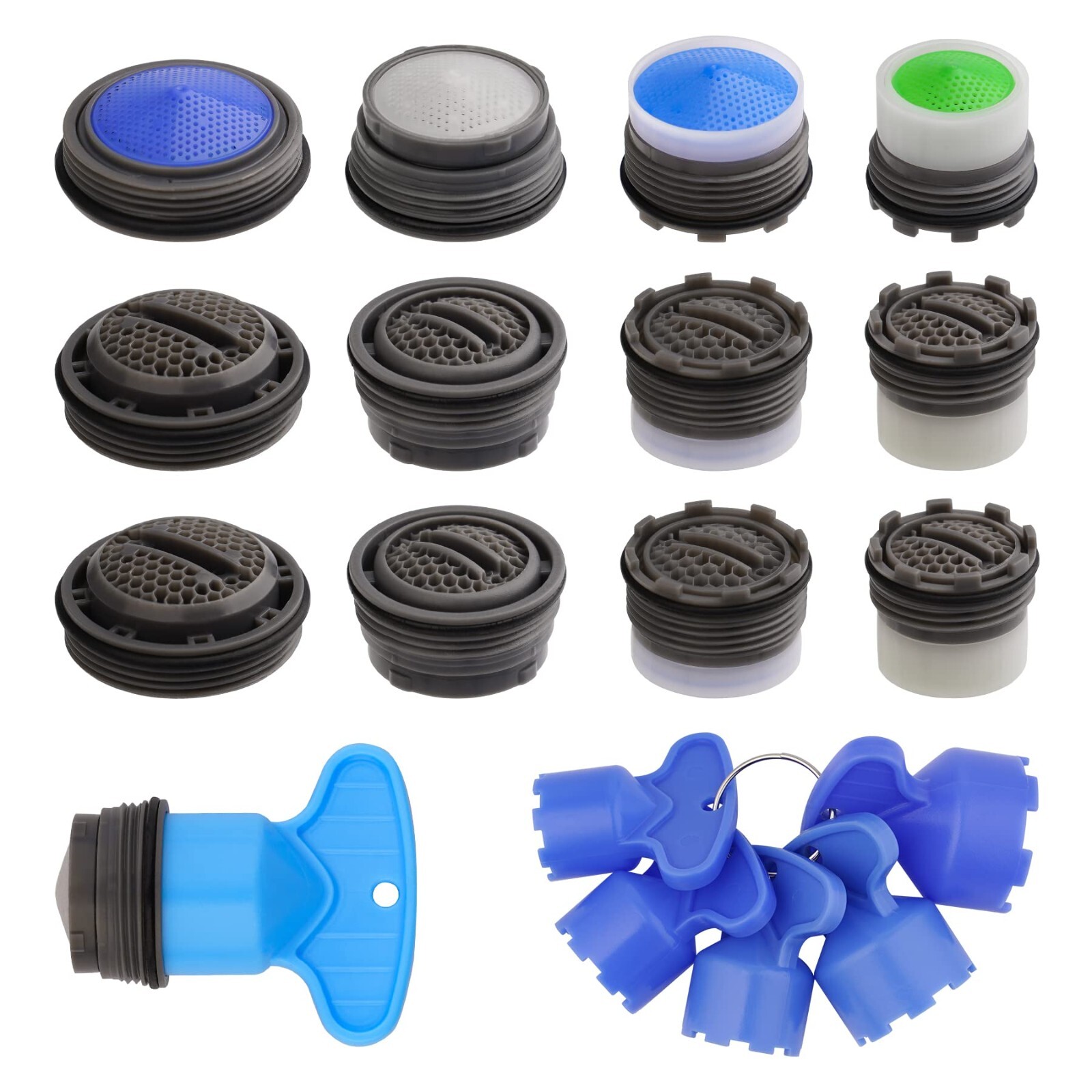 12 Pcs Faucet Aerator, Cache Aerators Removal Tool, Cache Aerators Replacement