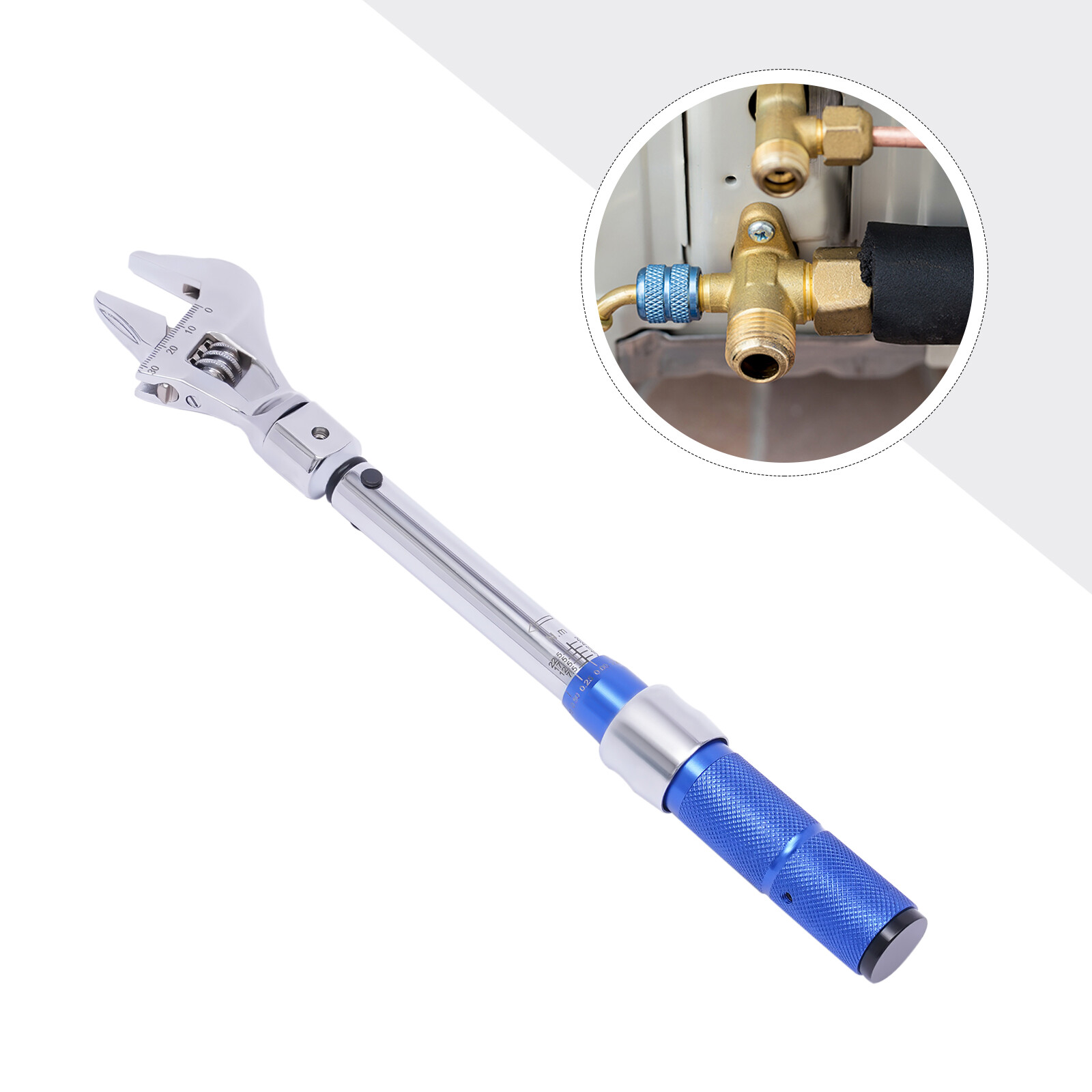 Torque Wrench Adjustable Open End Torque 5-25nm Clicking Wrench Flare Nut Style