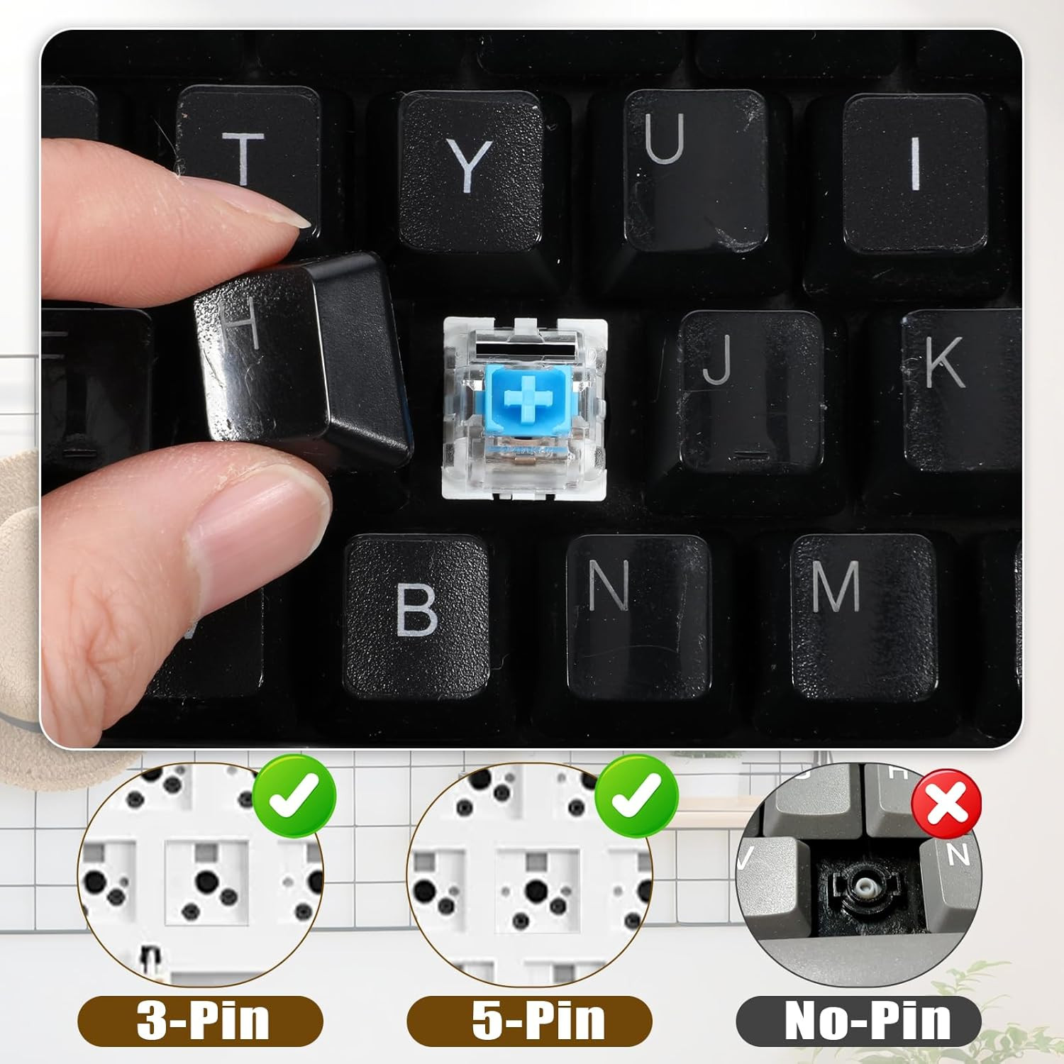 3D Printer Clicker Insert 50 PCS Mechanical Keyboard Switches Clickers for 3D Pr