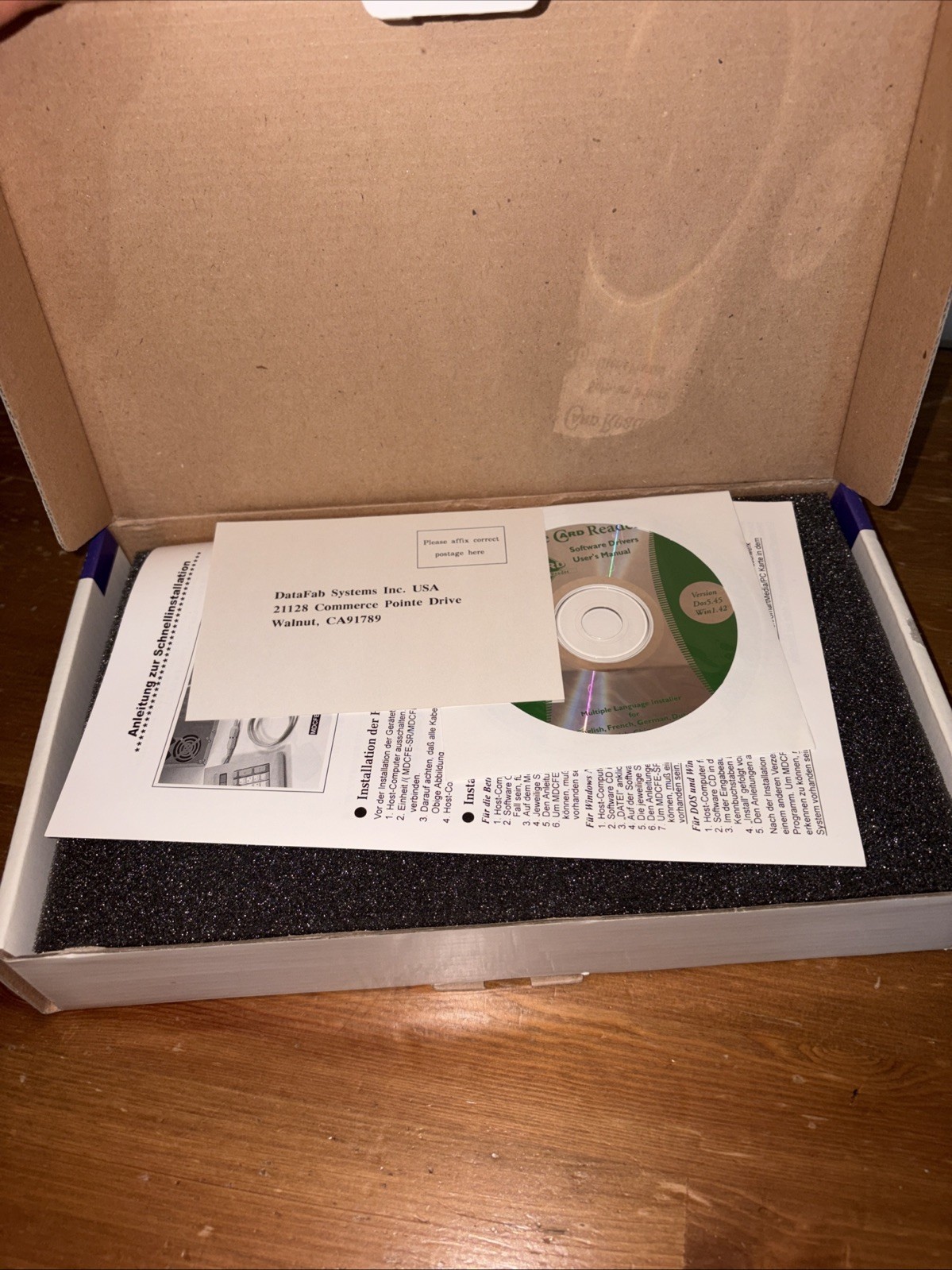 Data Fab PC Parallel Port Adaptor for Compact Flash Cards - Complete in Box New