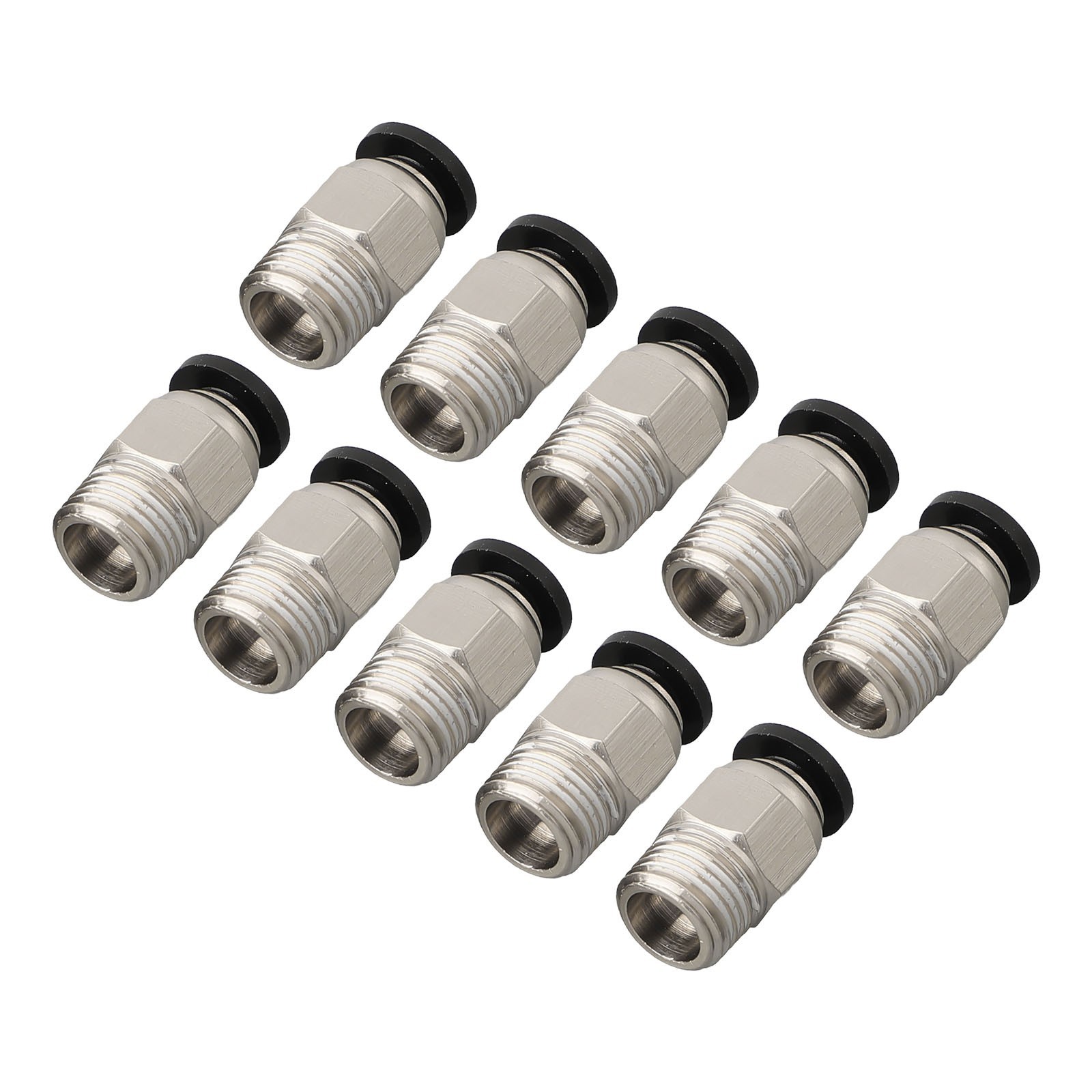 Push Straight Pneumatic Connector Stainless Steel Thread External Fitting