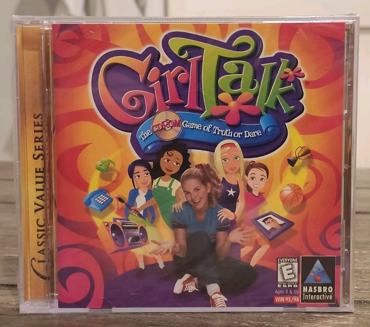 Girl Talk The CD-ROM Game Of Truth Or Dare PC Windows 95/98 1998 Hasbro VTG RARE