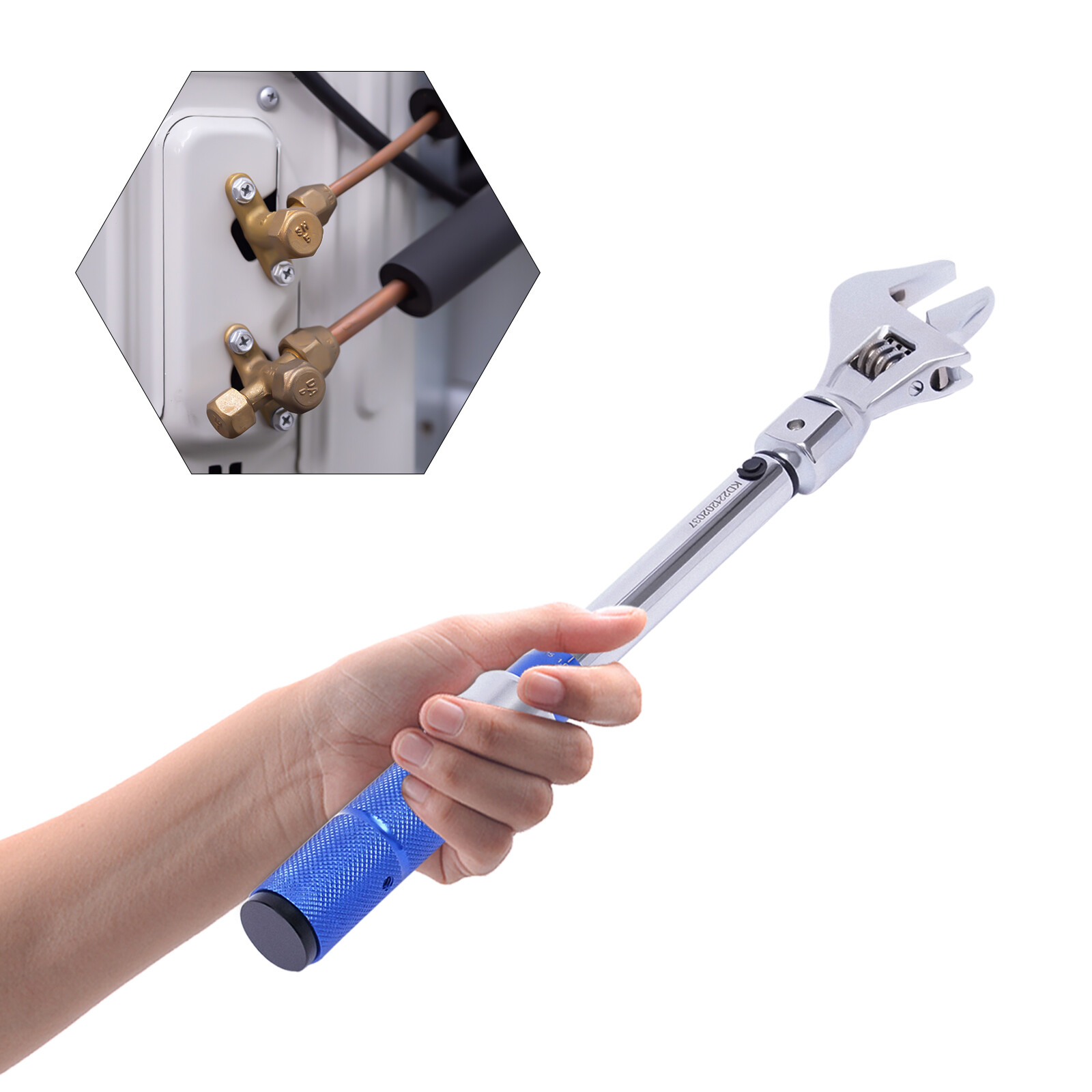 Digital Torque Wrench 5-25NM 30mm Adjustable Open End Torque Wrench Spanner Tool