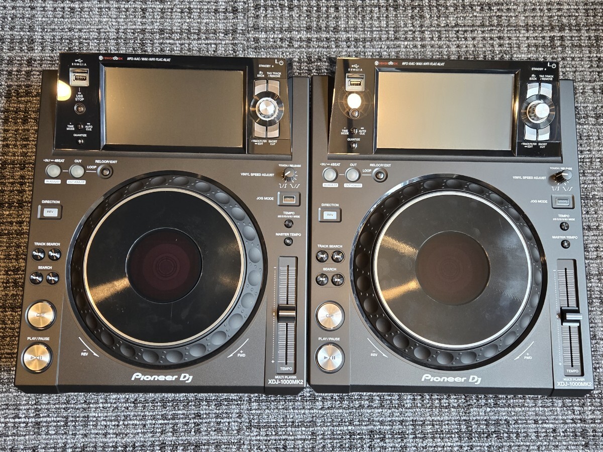 Pioneer DJ XDJ-1000MK2 Multi Player Pair Set of 2 rekordbox USB CDJ Tested