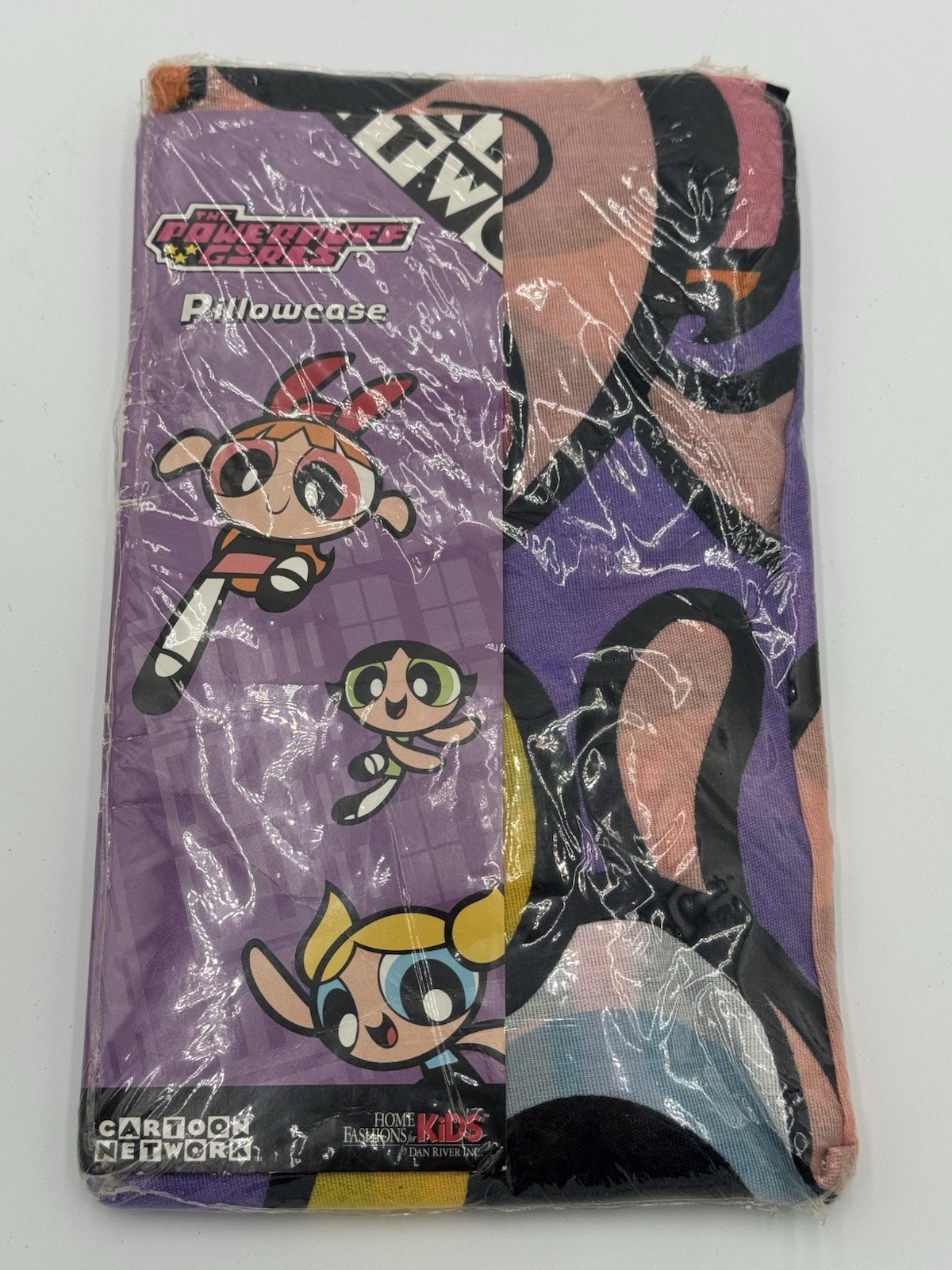 NEW Vintage 2000s The Powerpuff Girls Standard Pillowcase Kids Dan River 20"x30"