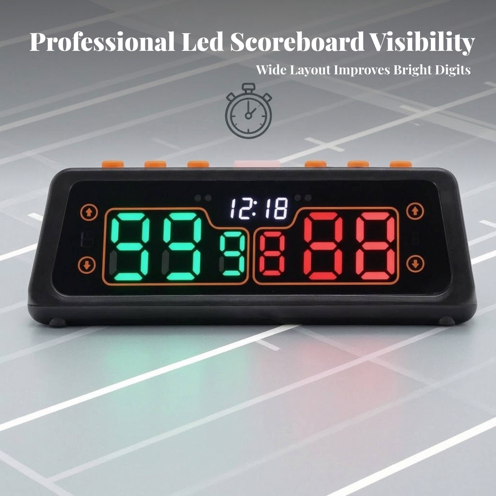 Portable Scoreboard with LED Display Rechargeable for Practice Training,