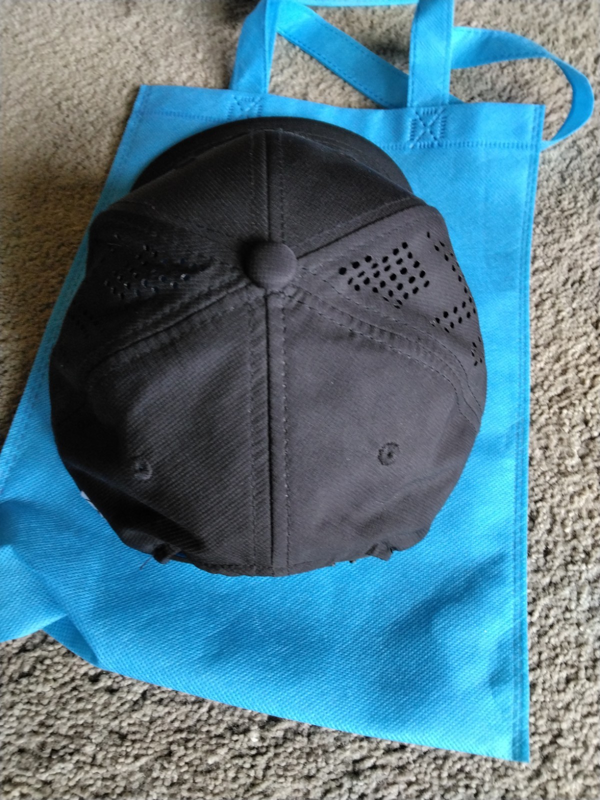 Three Under Golf Vented Cap - Est. MMXXI - Black & White Snap Back - Adjustable