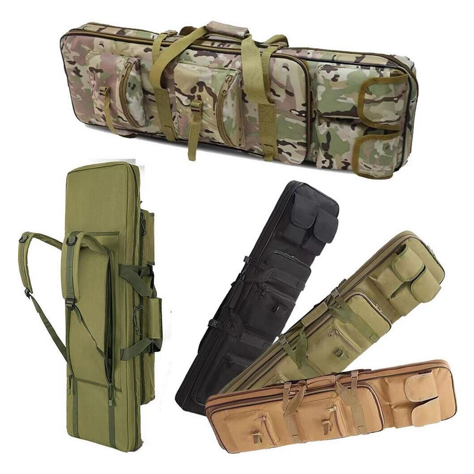 Tactical Rifle Bag Hunting Backpack Soft Gun Case 37/45" Oxford Fishing Gear Bag