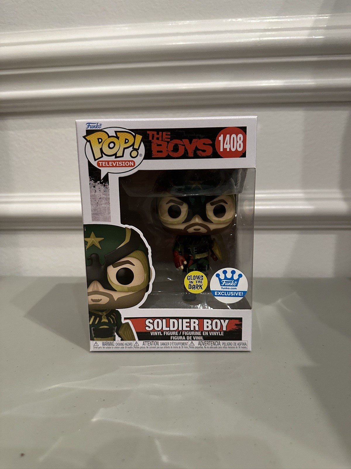 Funko Pop! The Boys - Soldier Boy  Funko Shop Exclusive #1408 Glows In The Dark