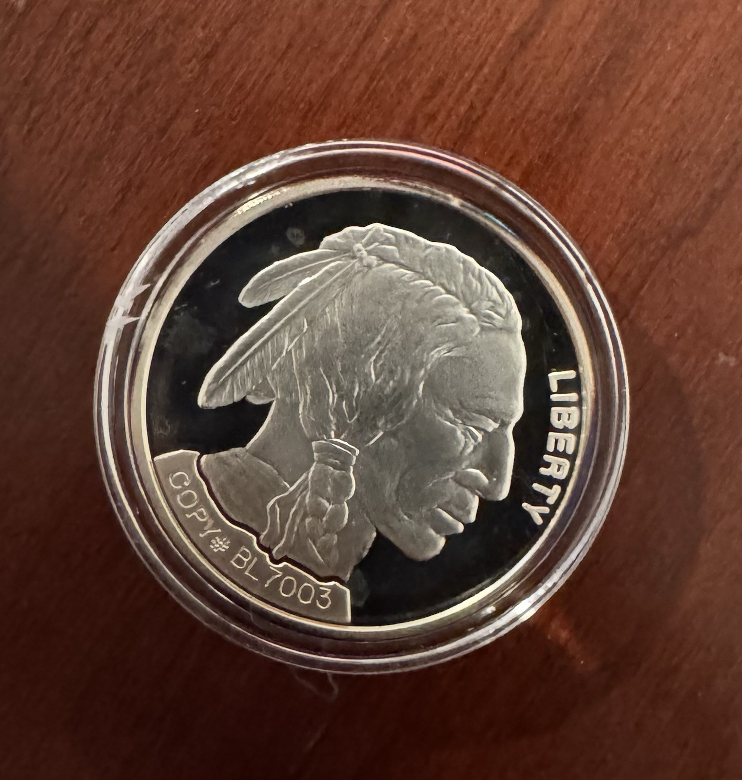 2001 Liberty Buffalo National Collectors Mint Copy Coin With Case