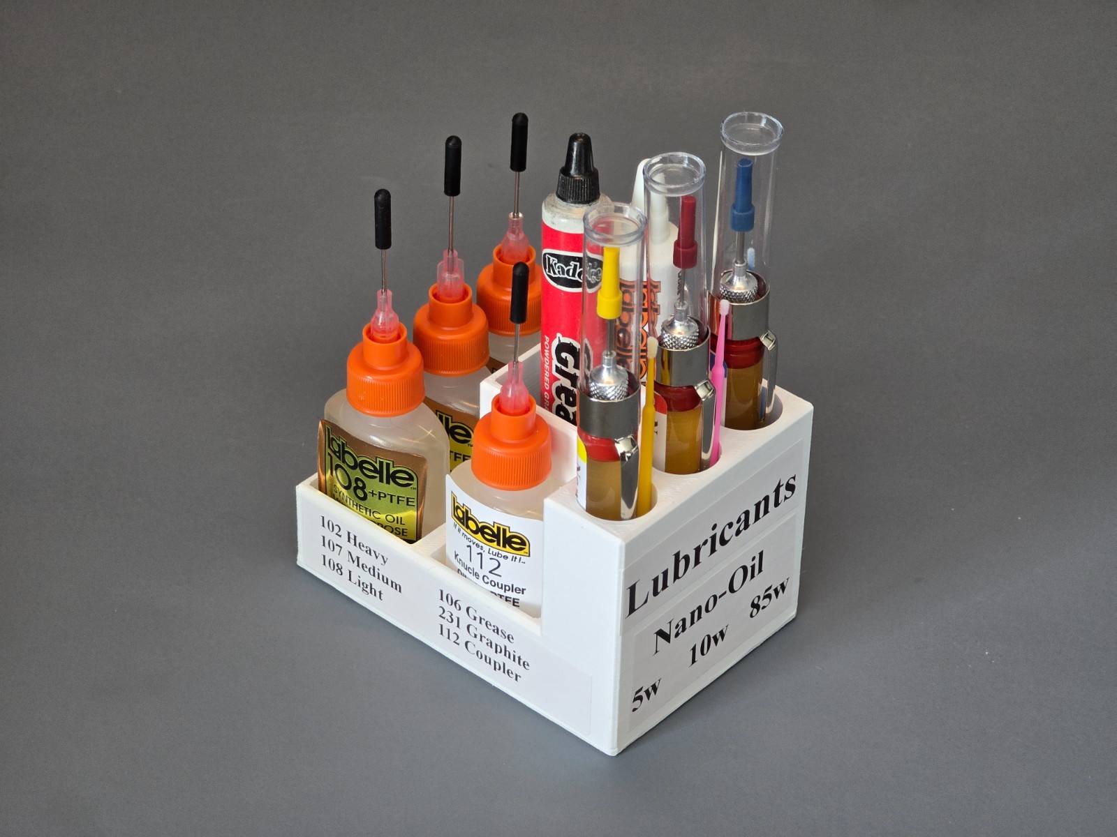 Holder For Common Model RR Lubricants - Lubricants NOT INCLUDED - Holds 9