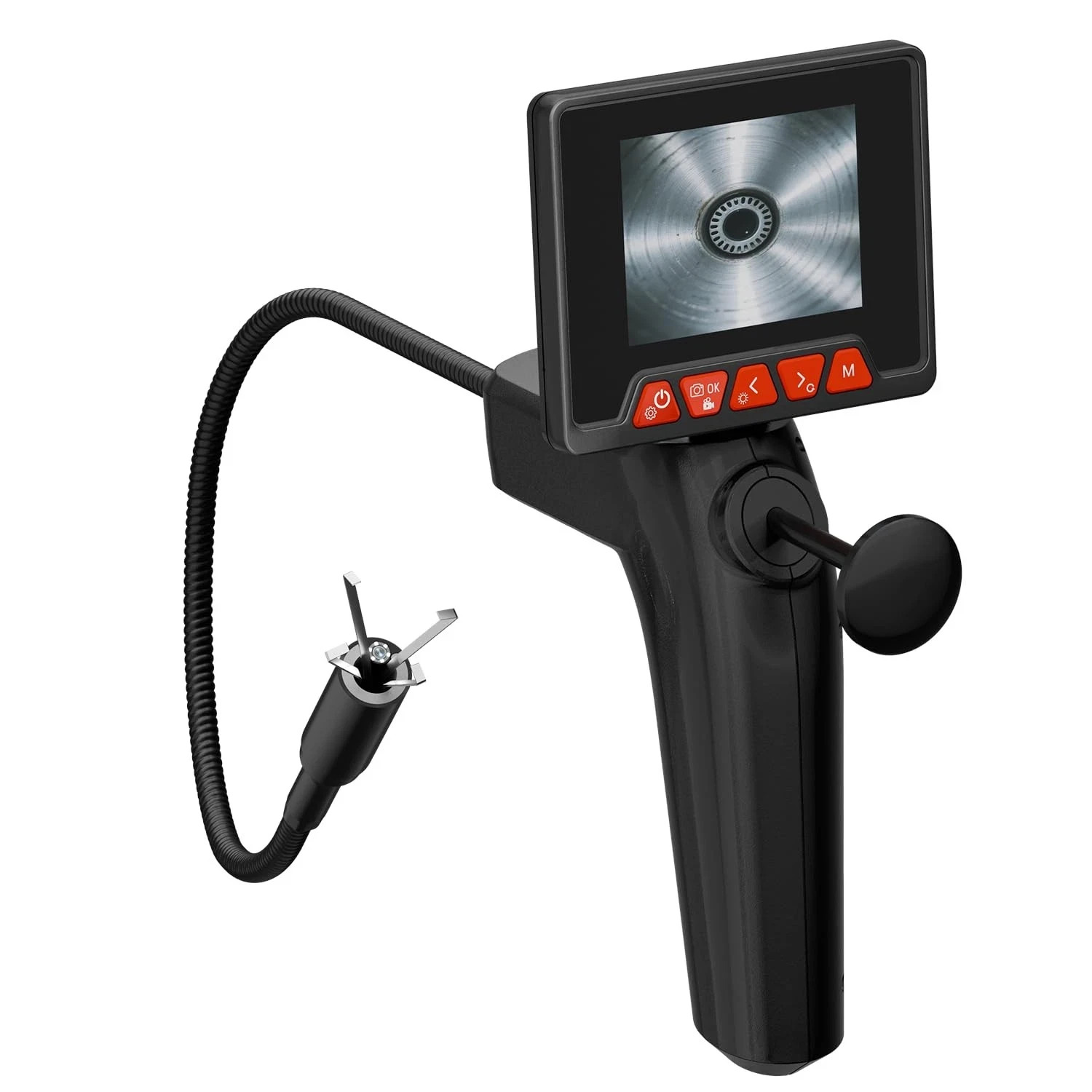 Endoscope Camera with Light and Grabber, Sewer Borescope Inspection Mirror wi...