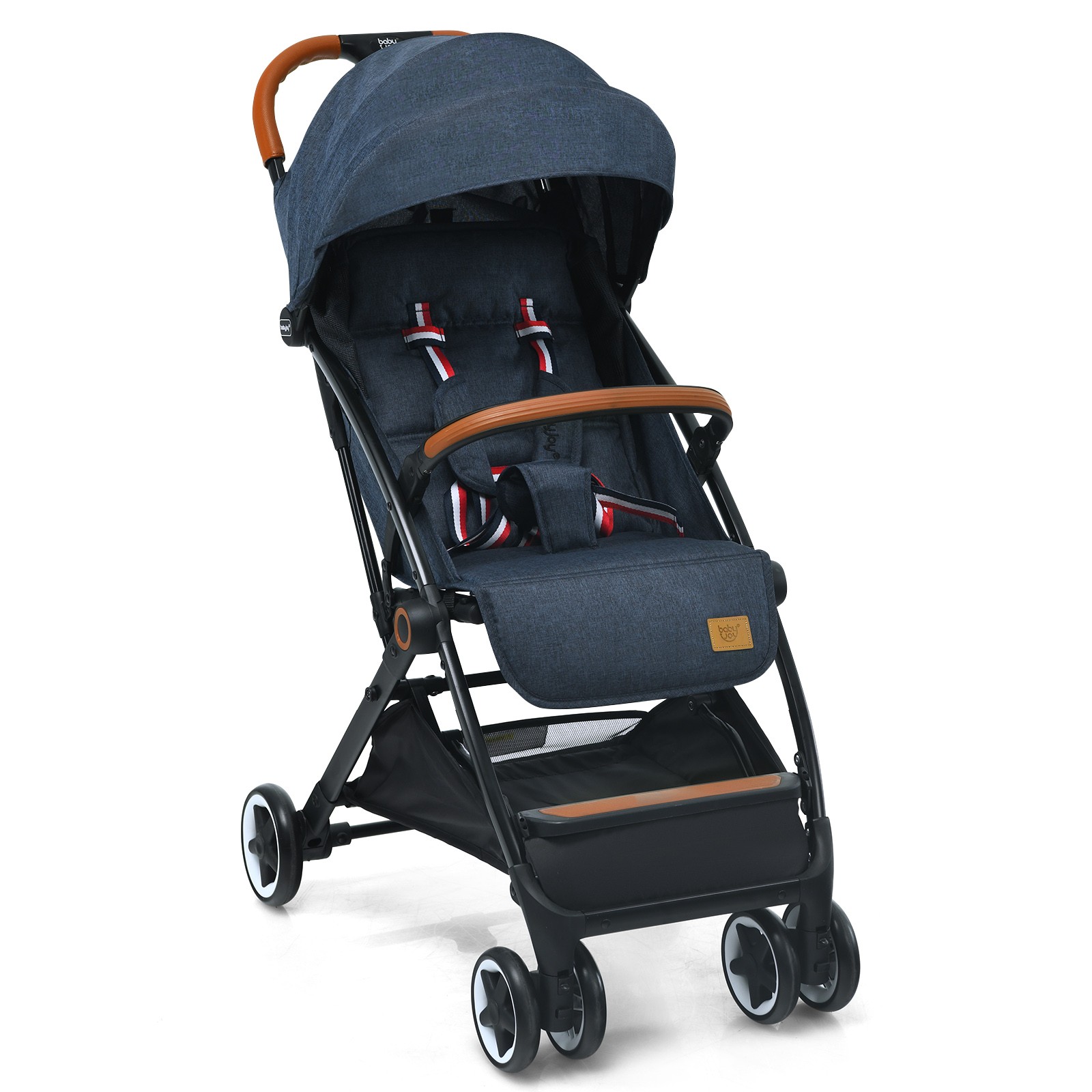 Lightweight Baby Stroller Aluminium Frame w/ Net for Travel Blue