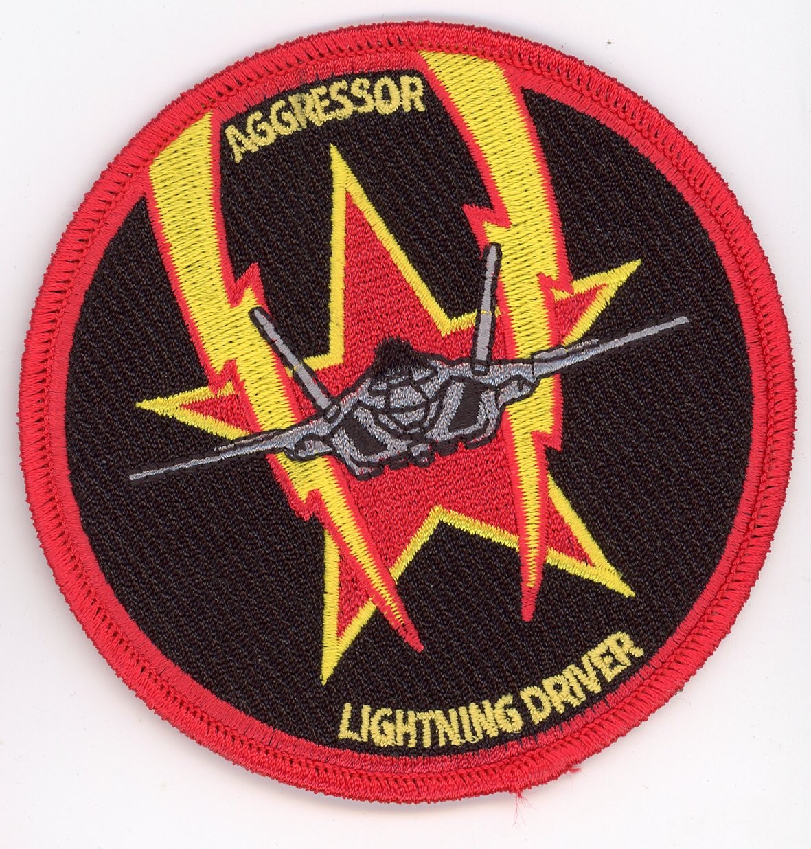 PATCH USAF F-35 65tH AGGRESSOR SQDN LIGHTNING DRIVER IRON ON PARCHE